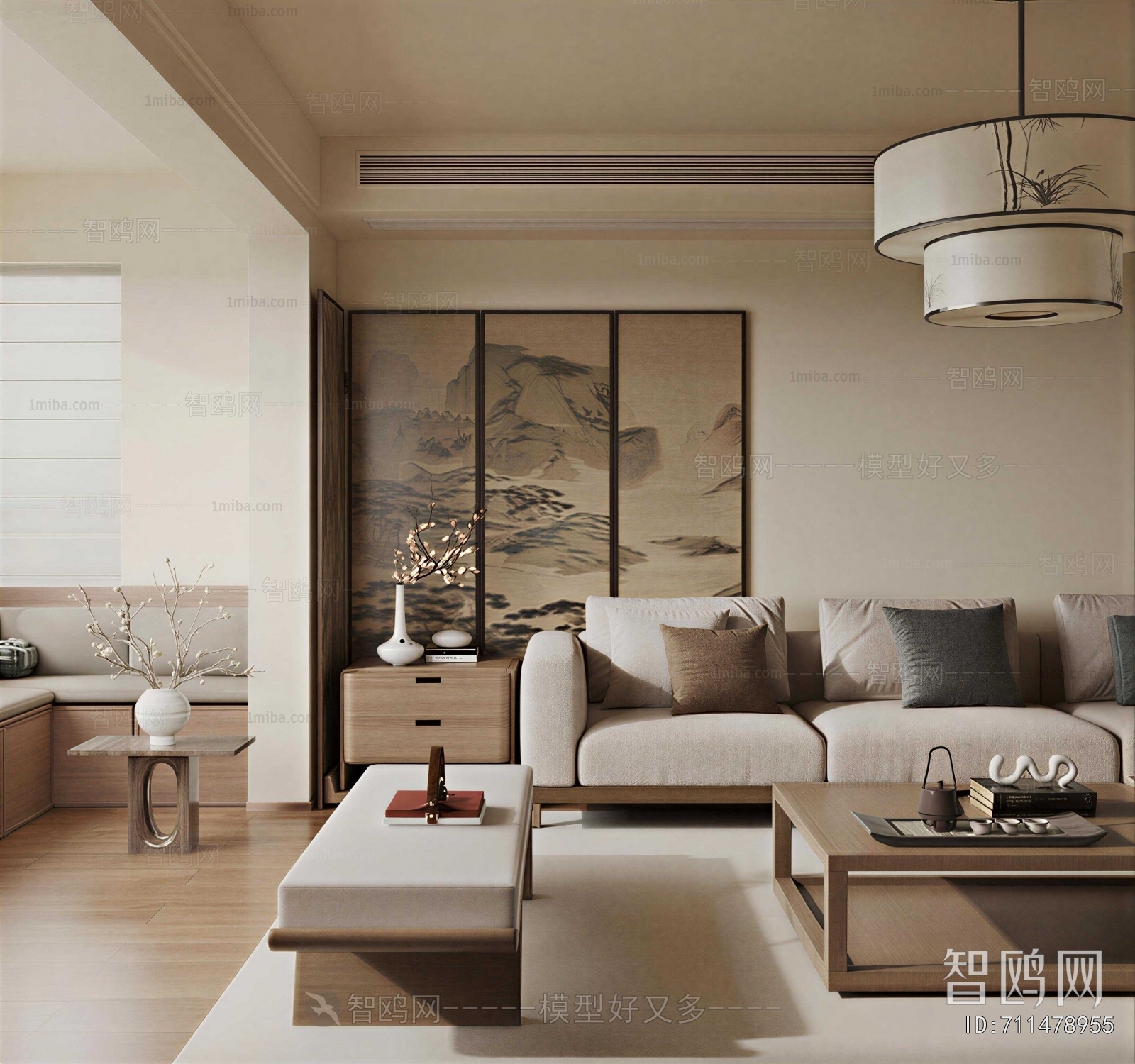 New Chinese Style A Living Room