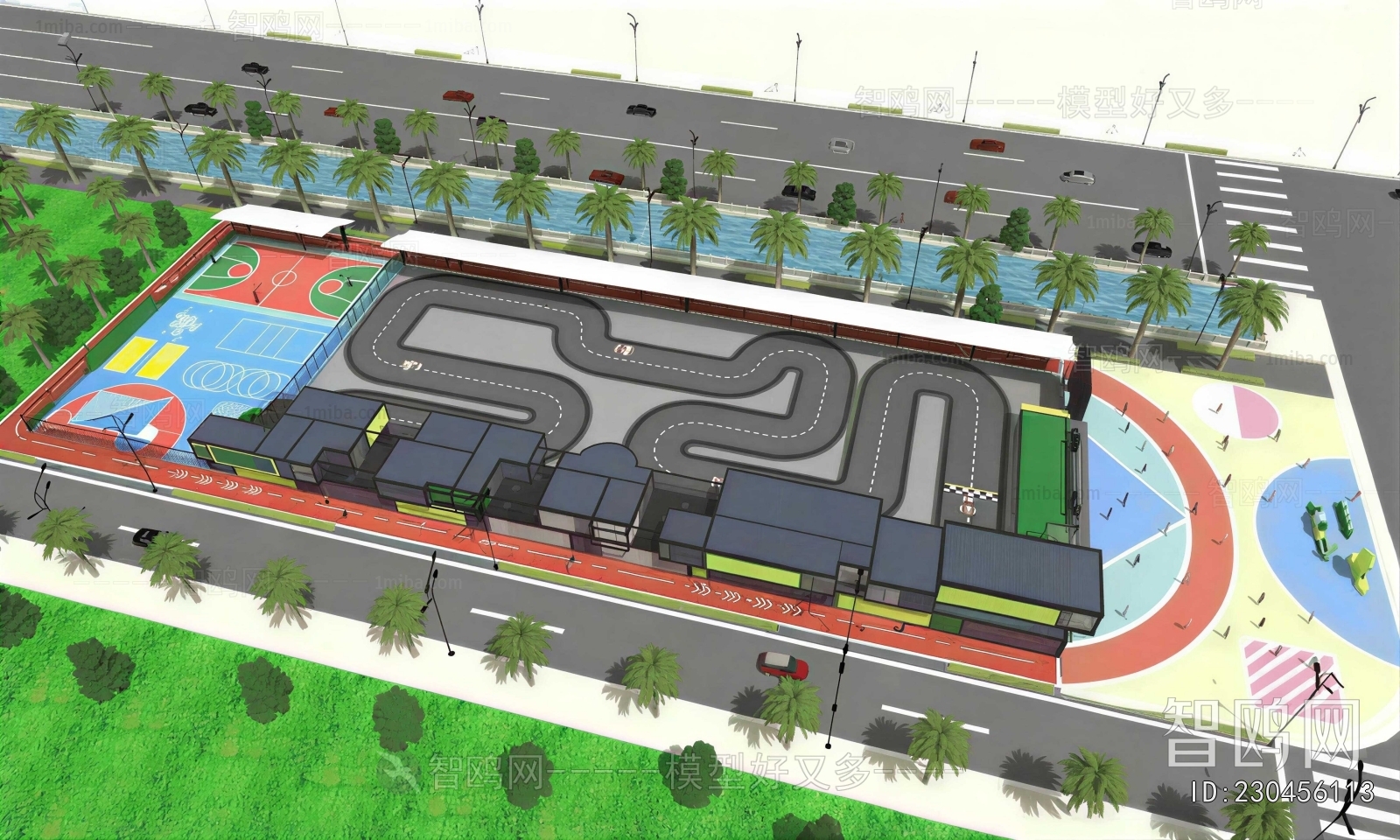 Modern Architectural Bird's-eye View Planning