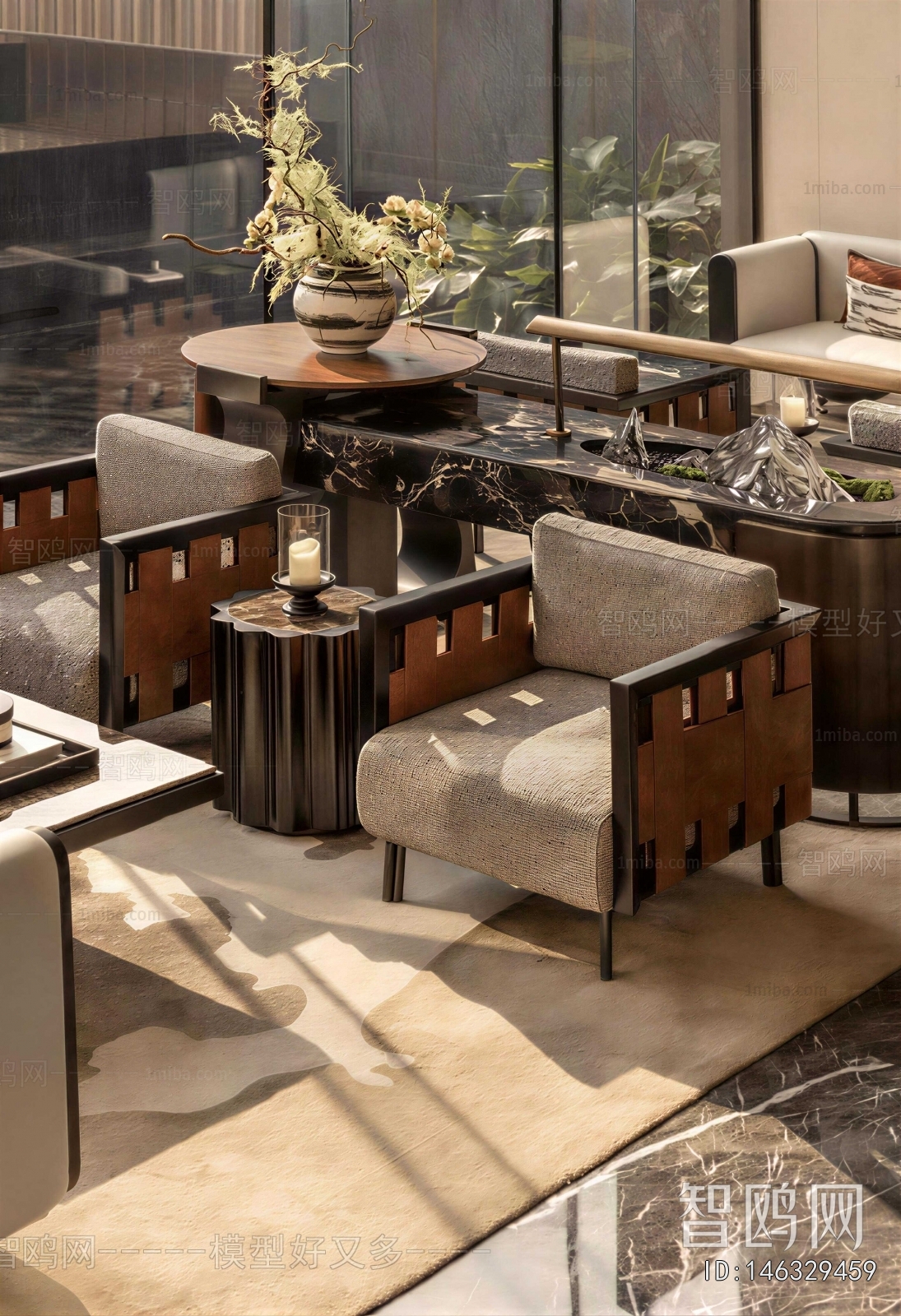 New Chinese Style Sofa Combination