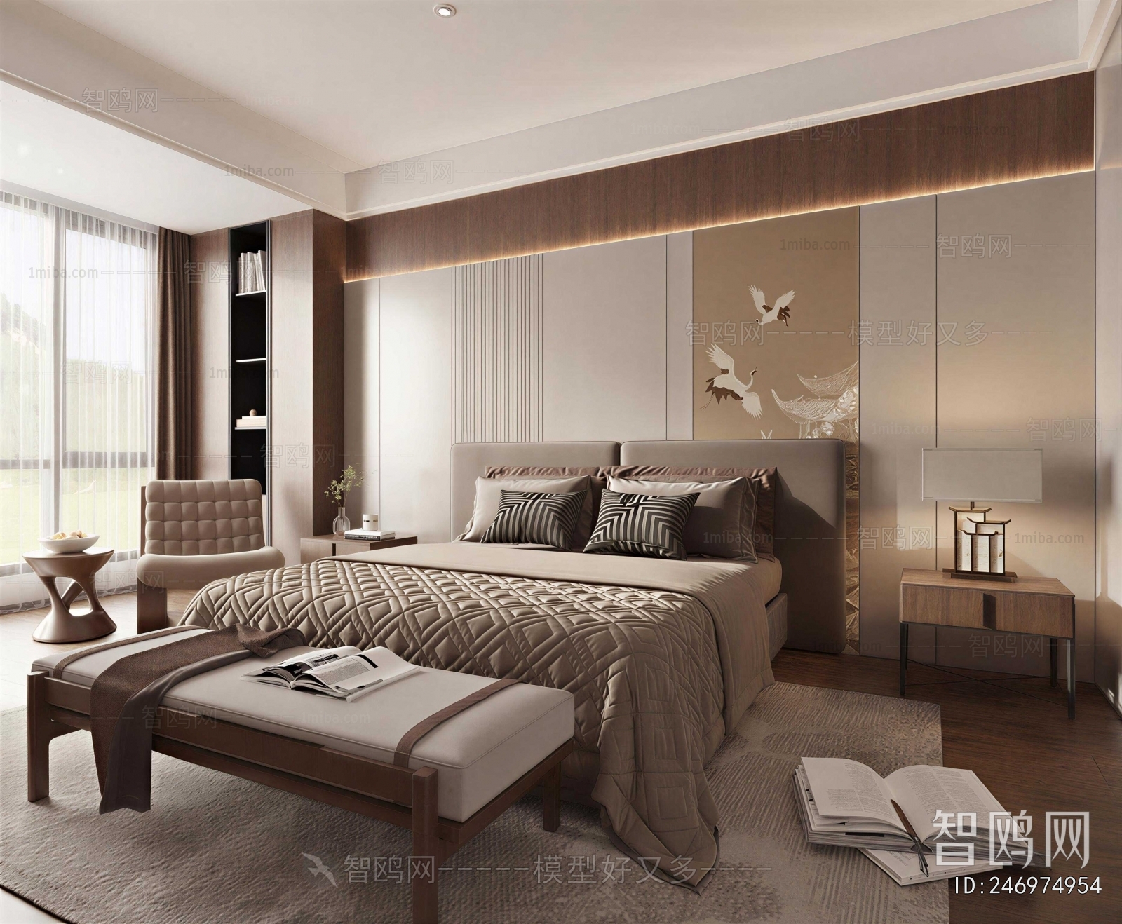 New Chinese Style Bedroom