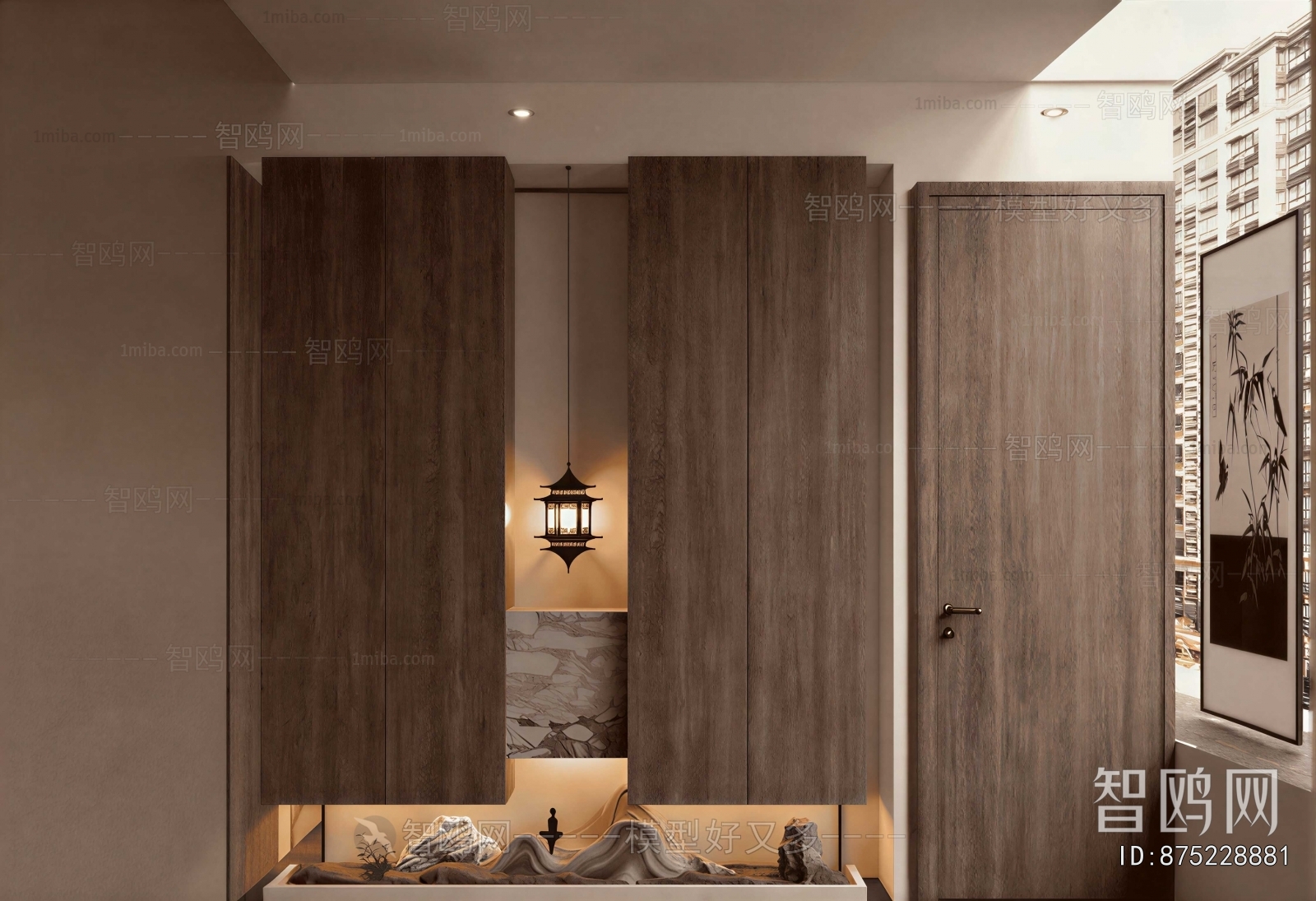 New Chinese Style Entrance Cabinet