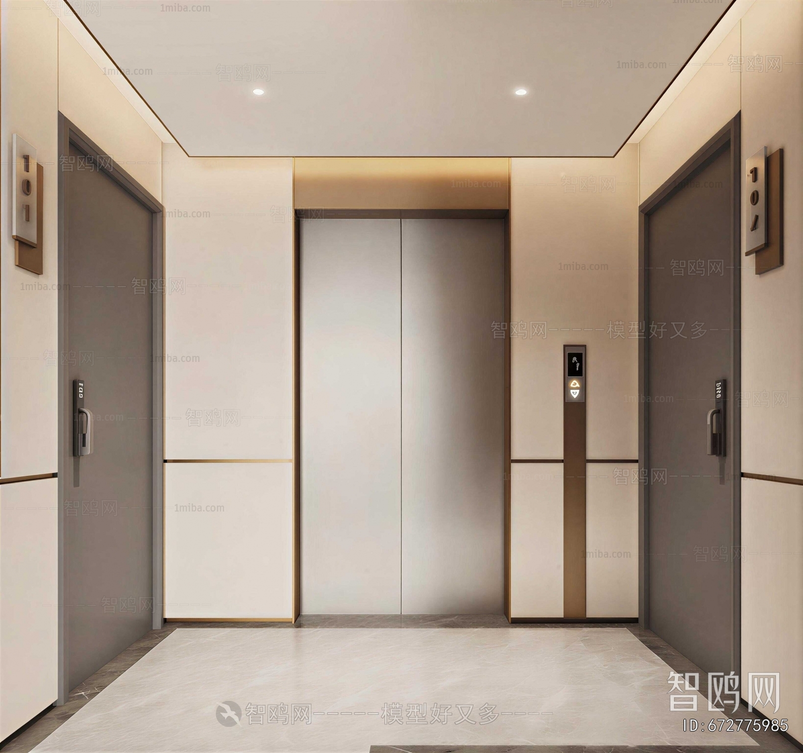Modern Office Elevator Hall
