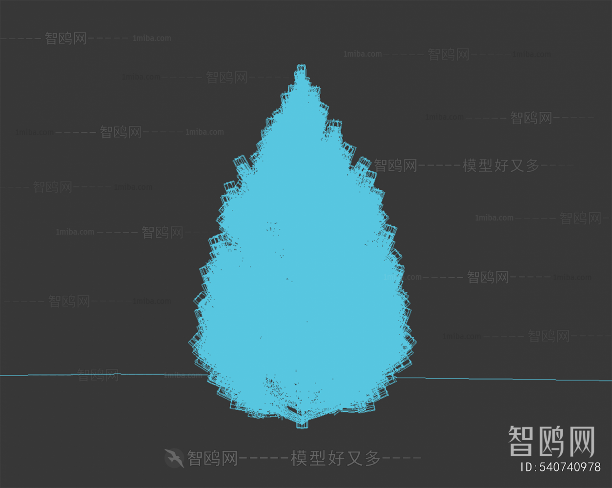 Modern Tree/shrub/grass
