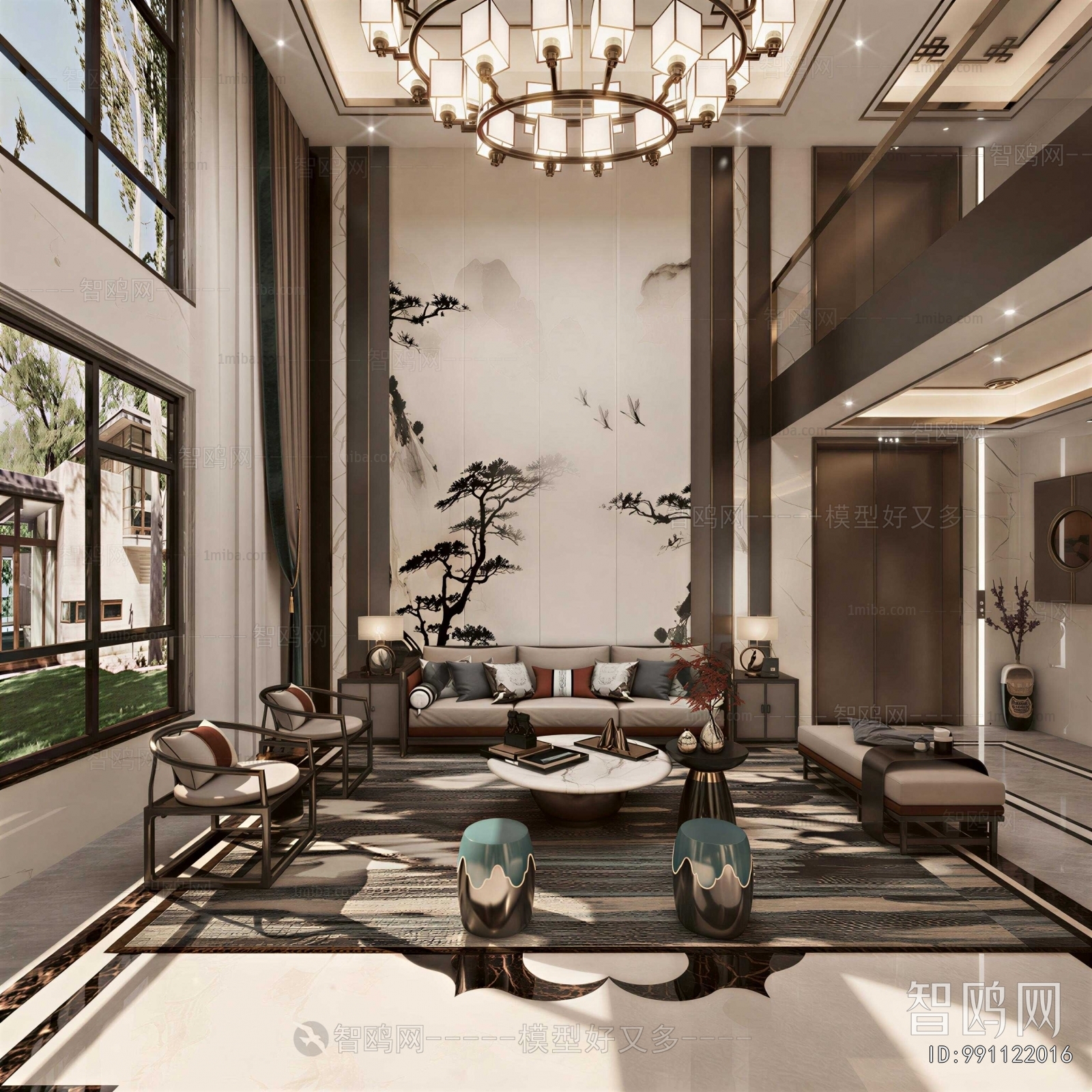 New Chinese Style A Living Room