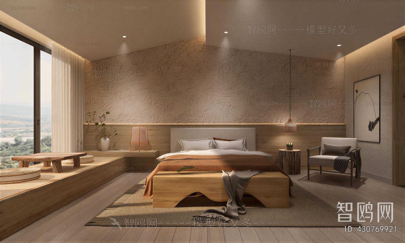 Wabi-sabi Style Bedroom