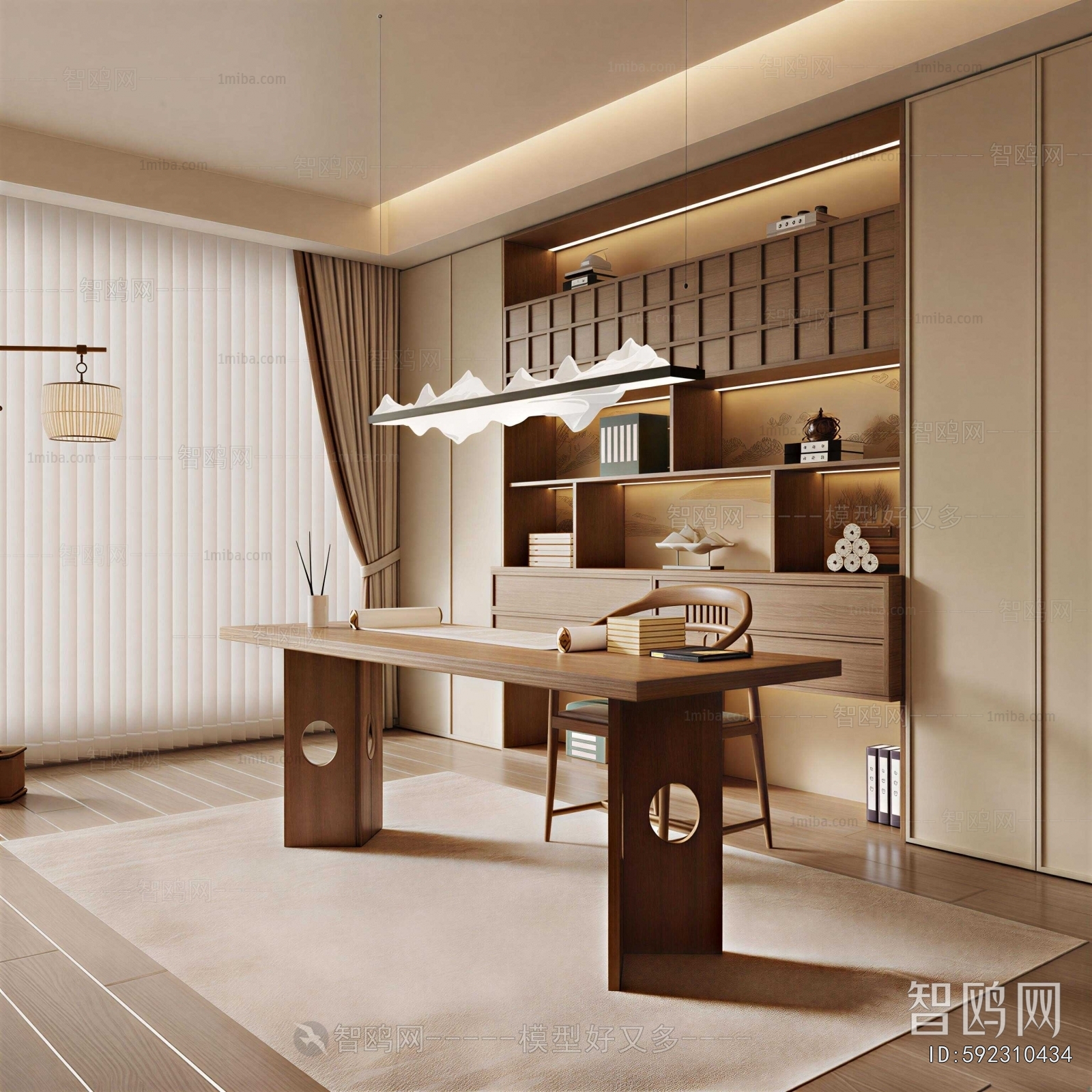 New Chinese Style Study Space