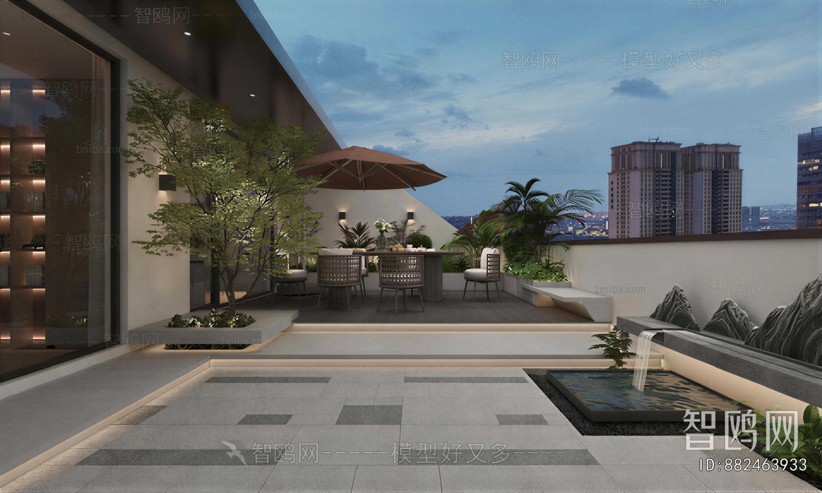 Modern Courtyard/landscape