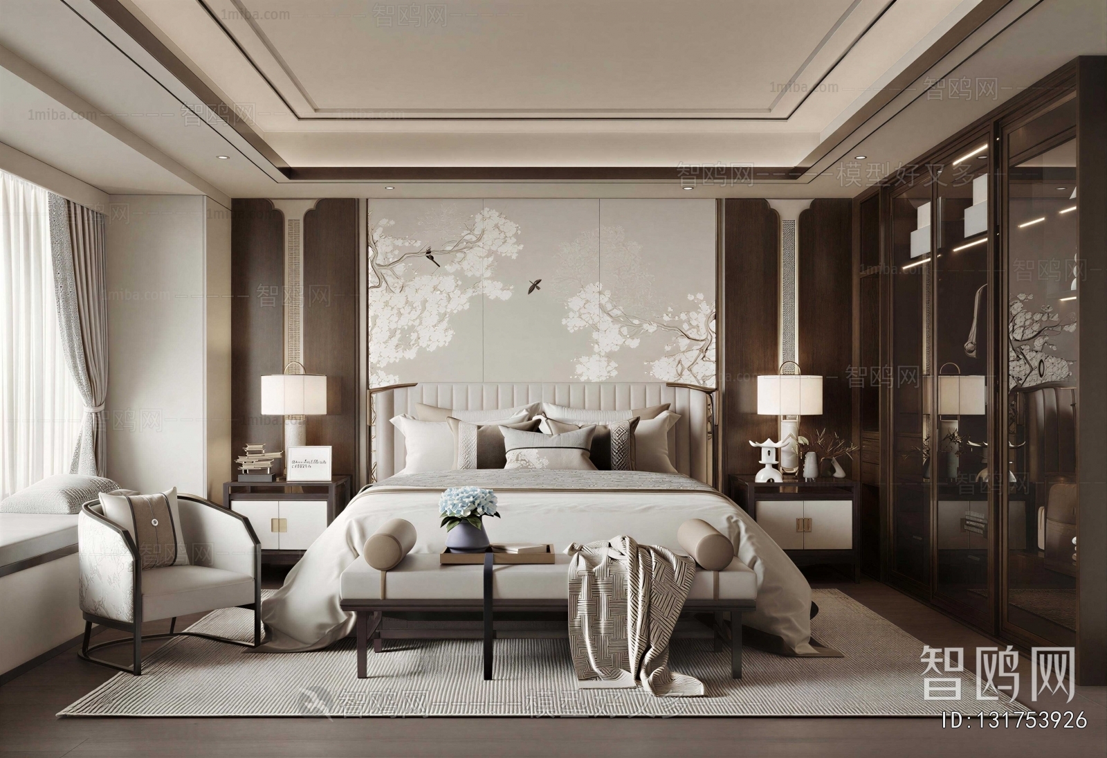 New Chinese Style Bedroom