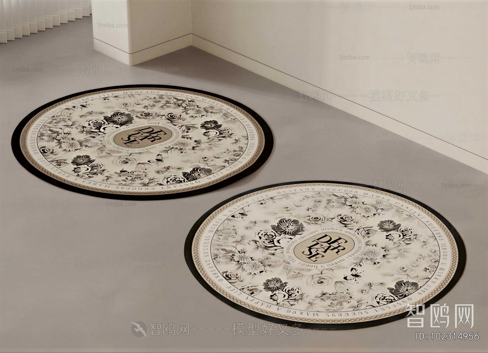 French Style Circular Carpet