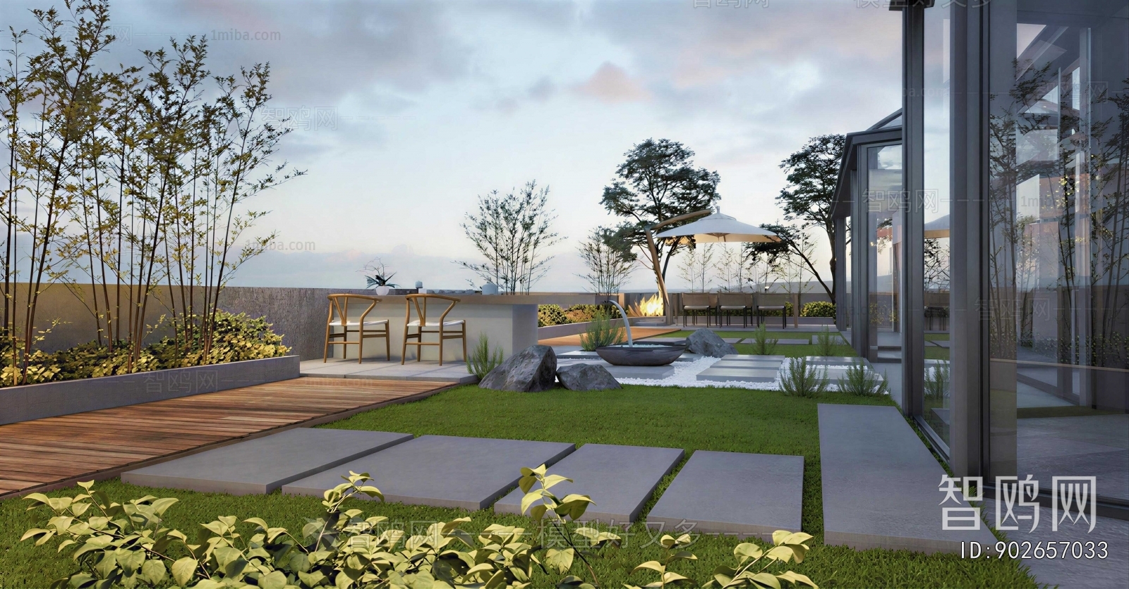 New Chinese Style Courtyard/landscape