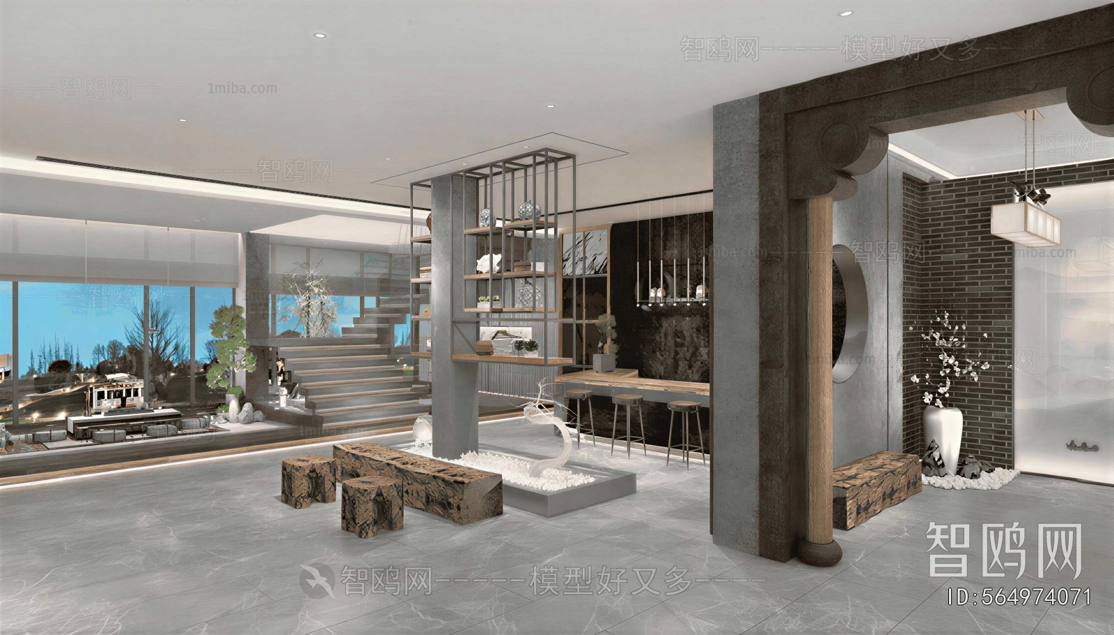 New Chinese Style Lobby Hall