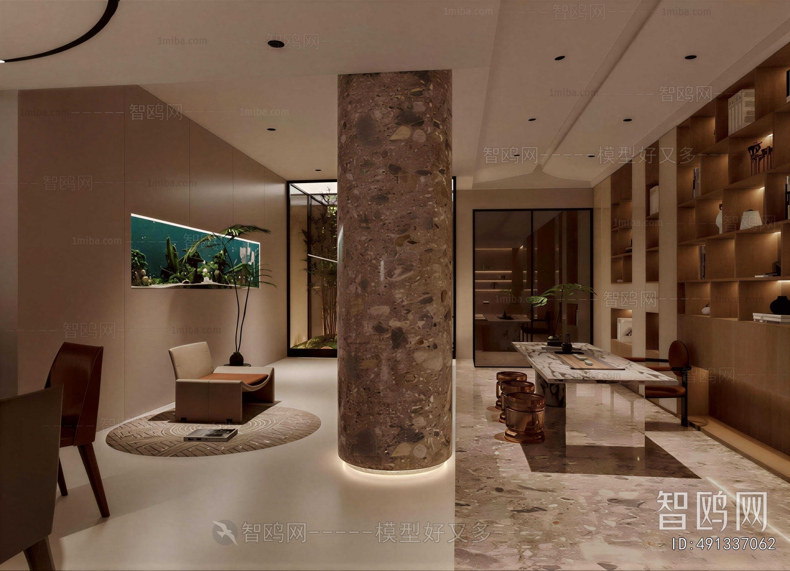 Wabi-sabi Style Club Space