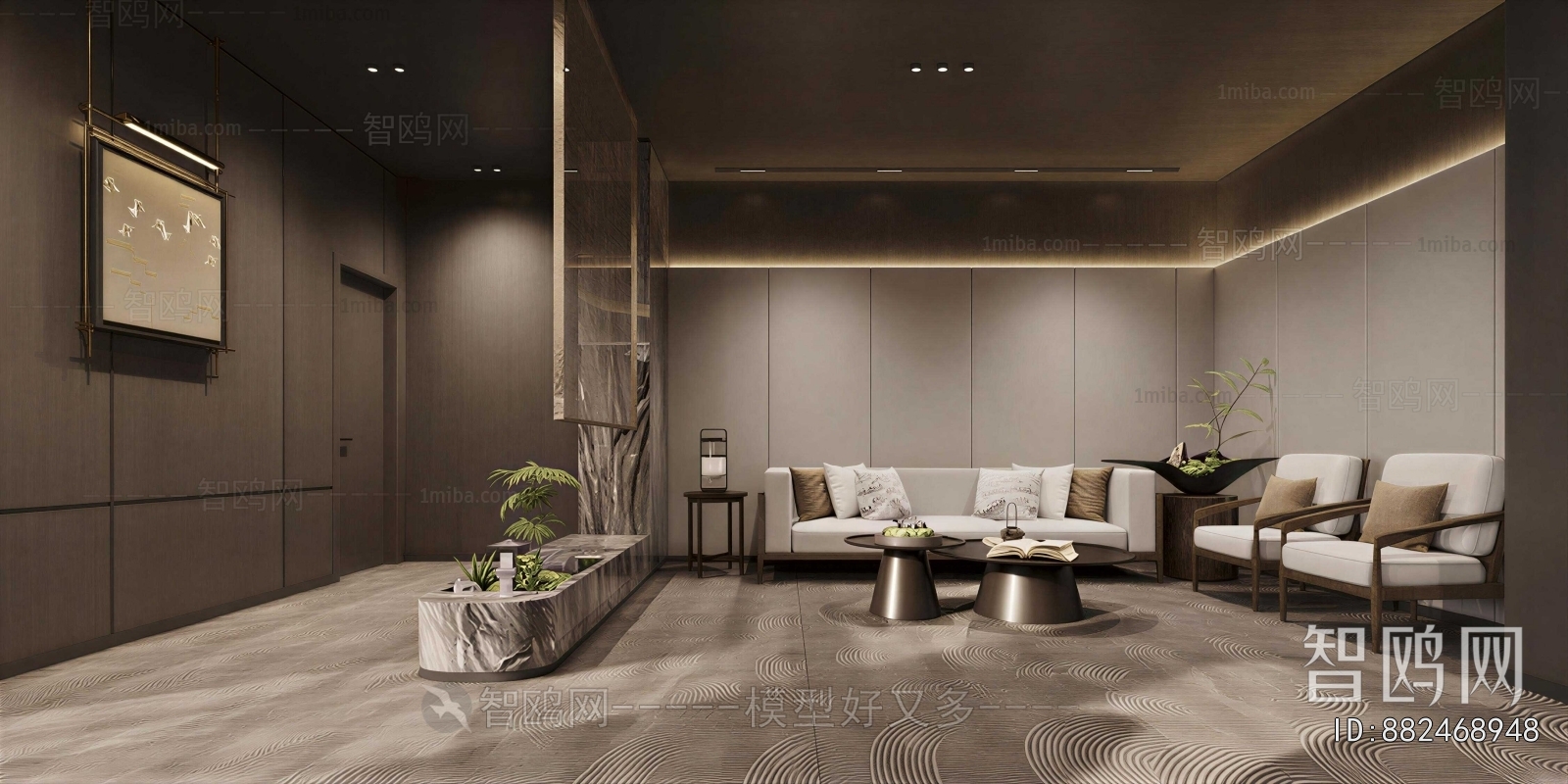 New Chinese Style A Living Room