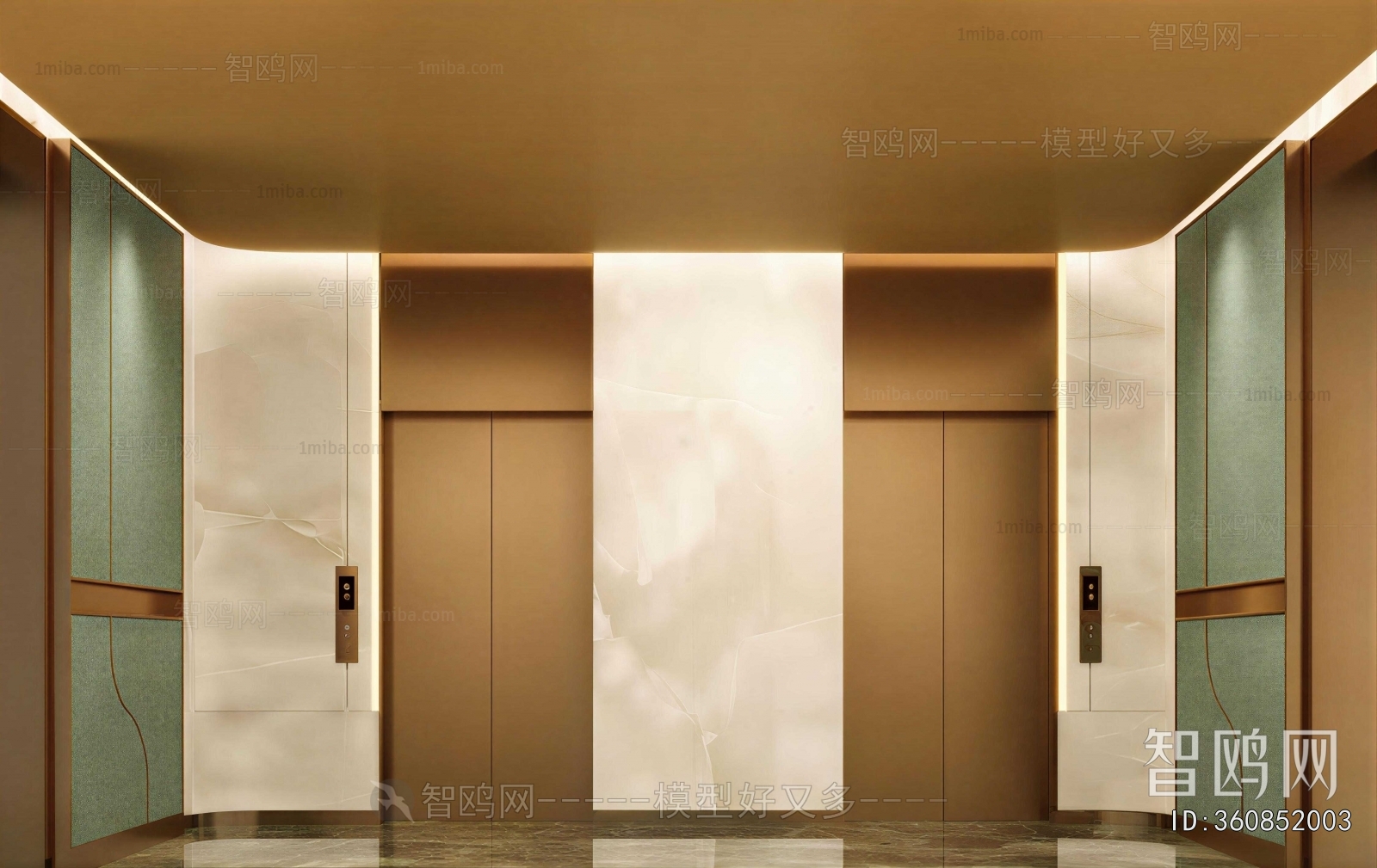 Modern Office Elevator Hall