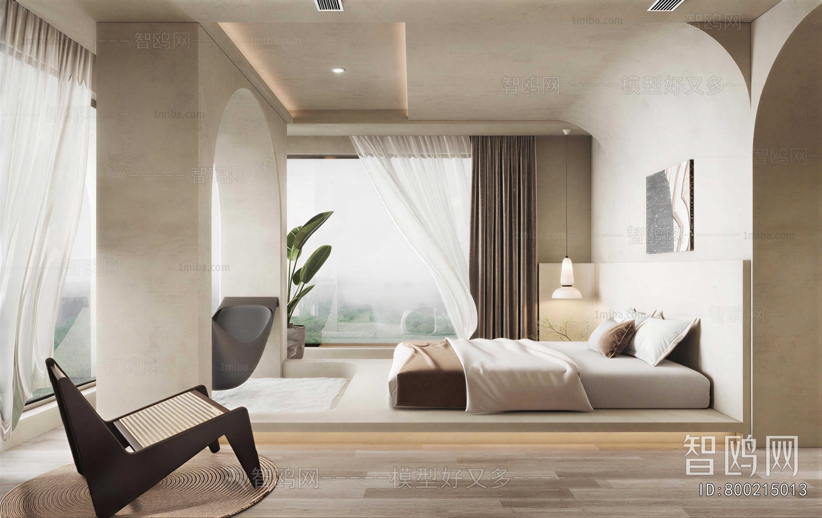 Wabi-sabi Style Bedroom