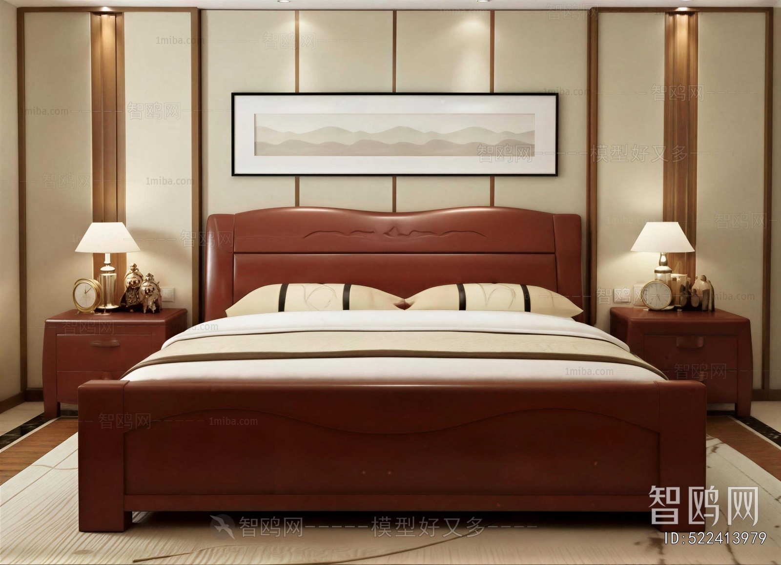 New Chinese Style Double Bed