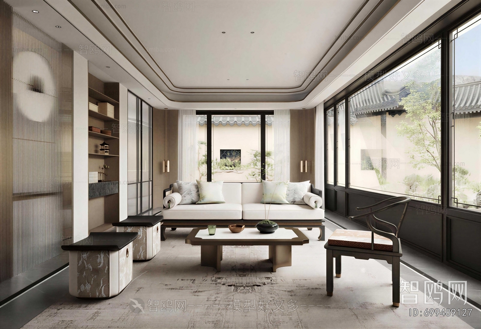 New Chinese Style A Living Room