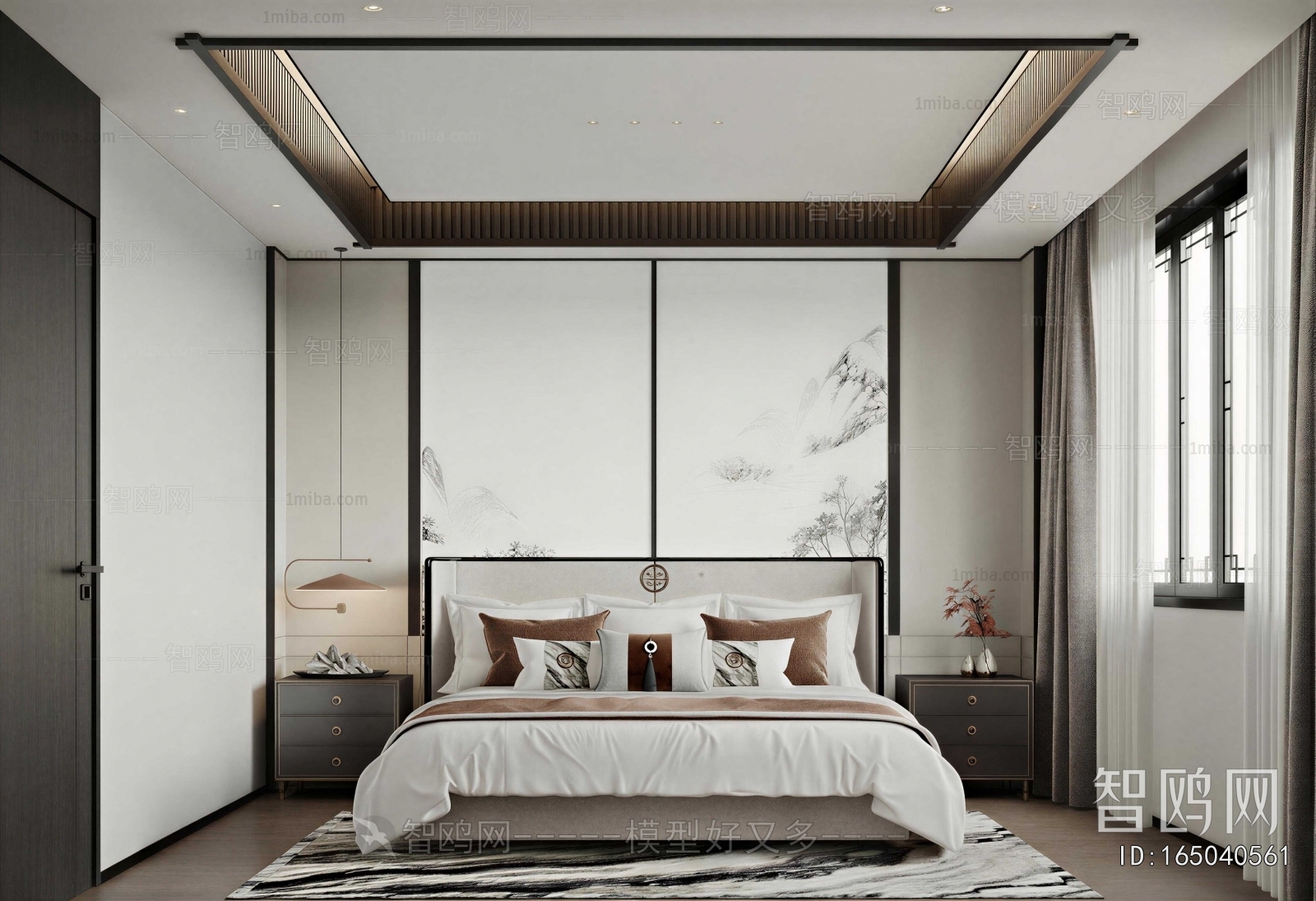 New Chinese Style Bedroom