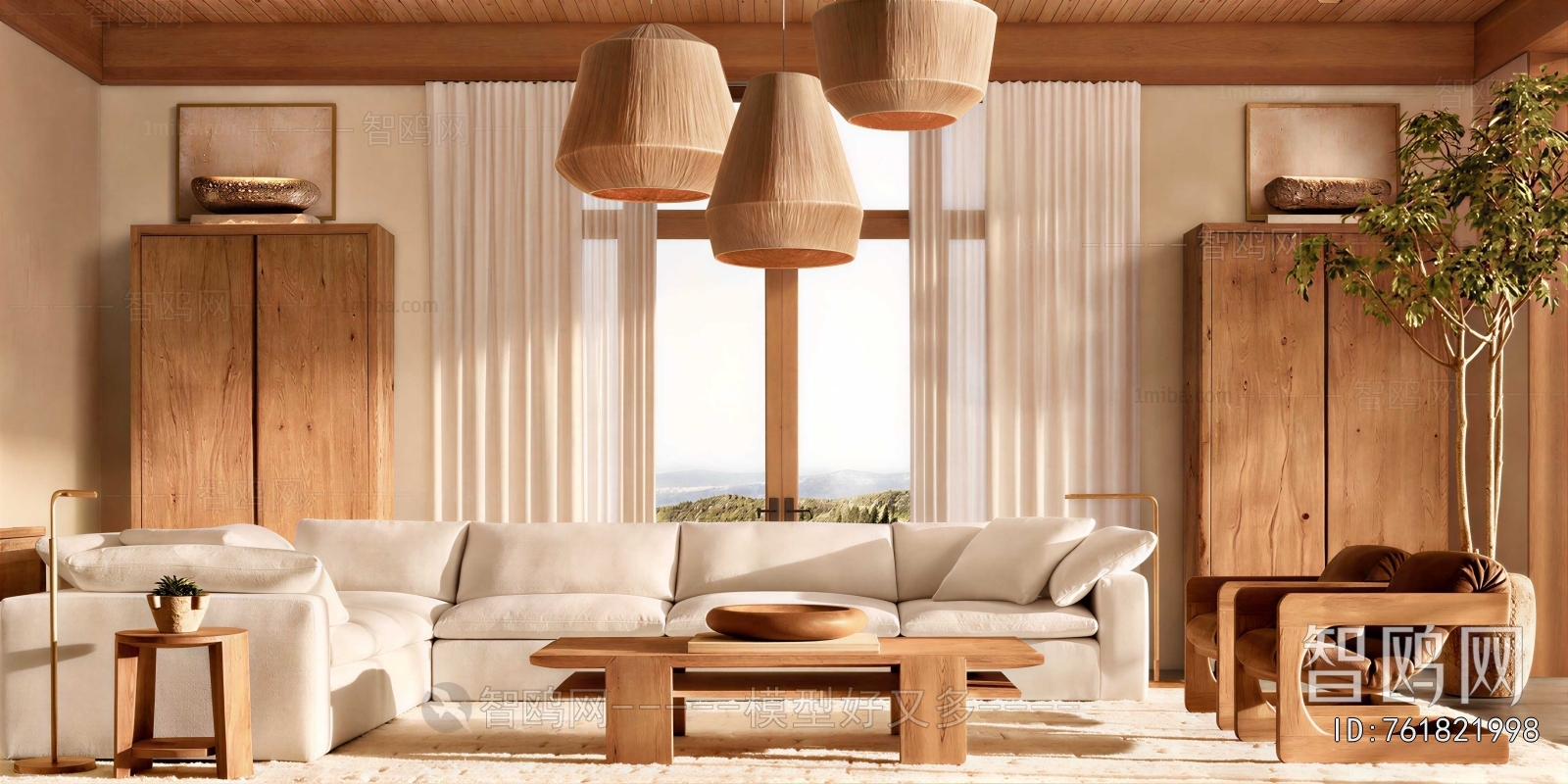 Wabi-sabi Style A Living Room