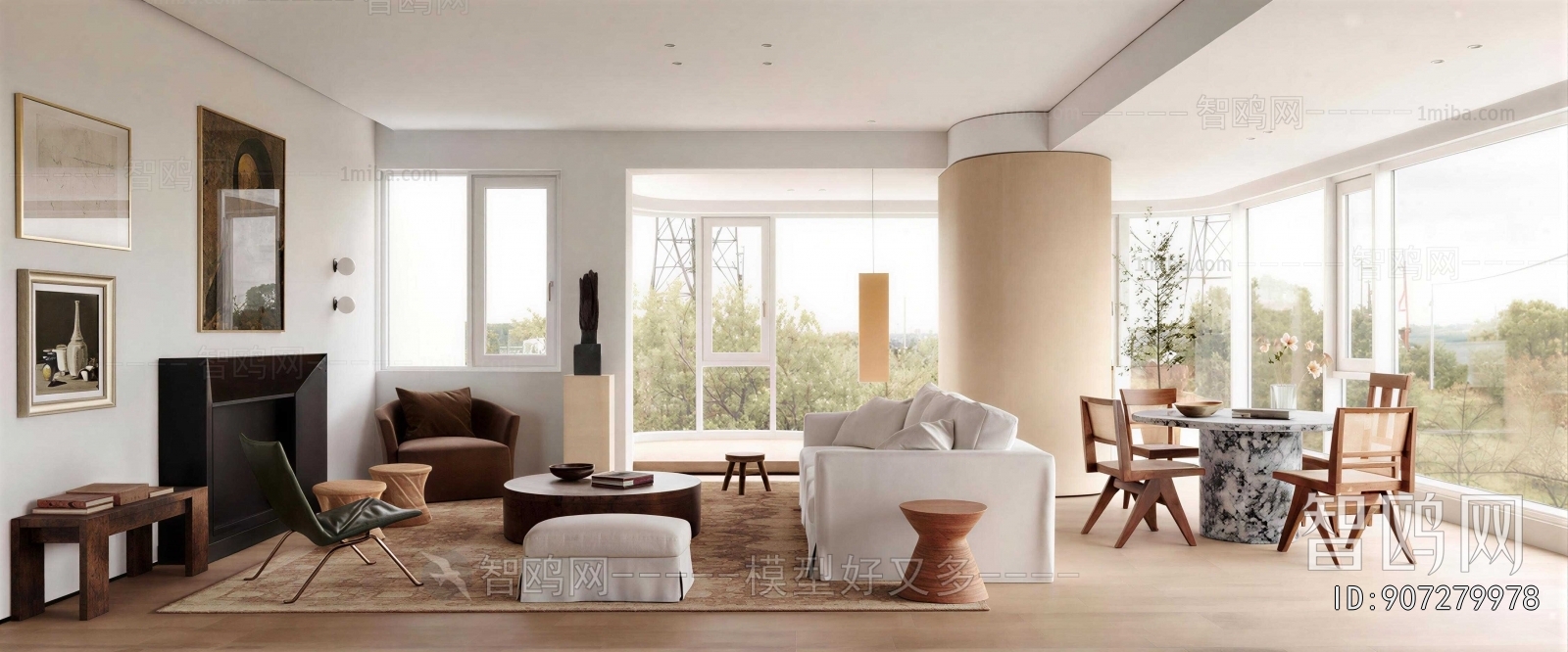 Wabi-sabi Style A Living Room