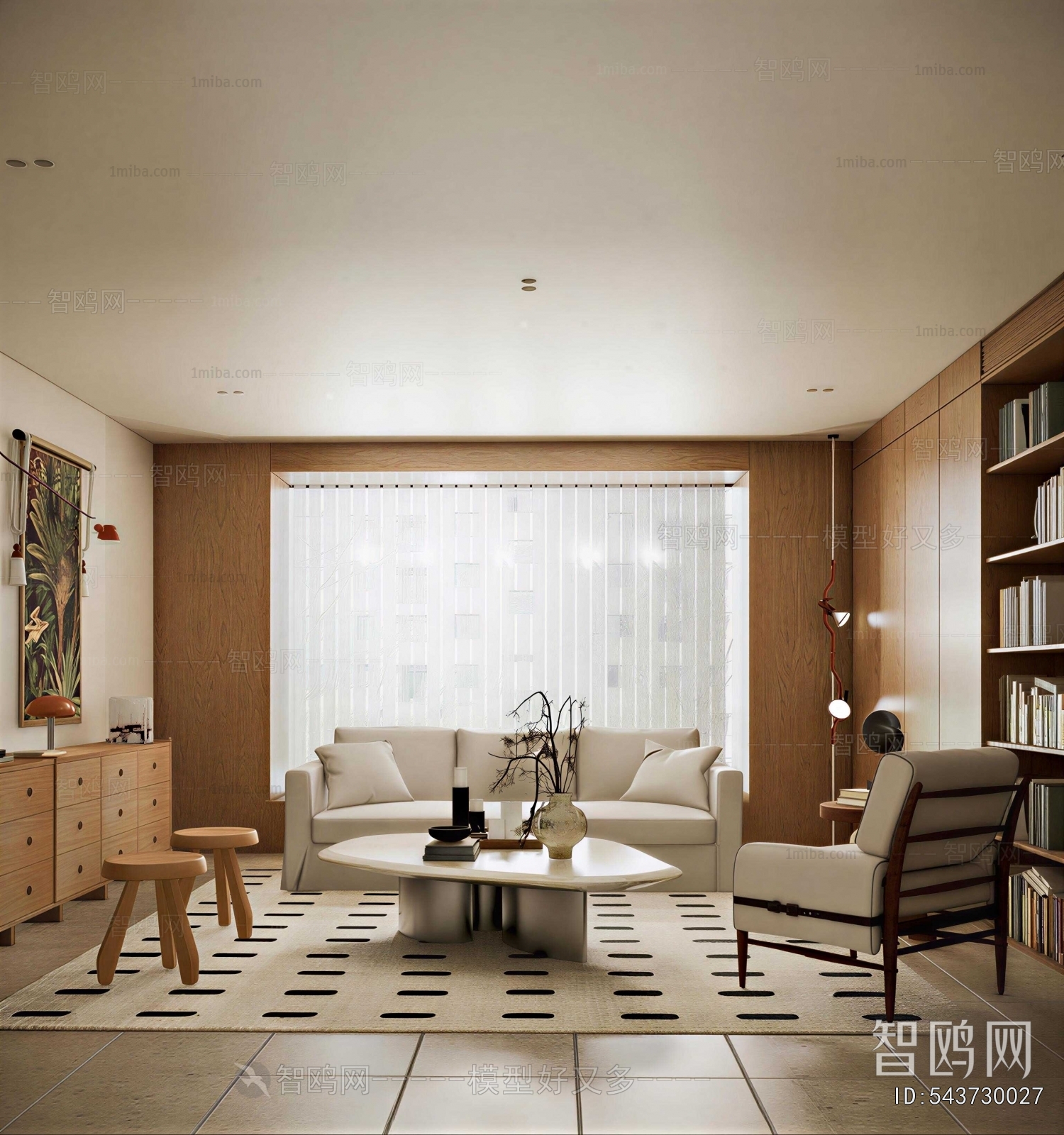 Wabi-sabi Style A Living Room