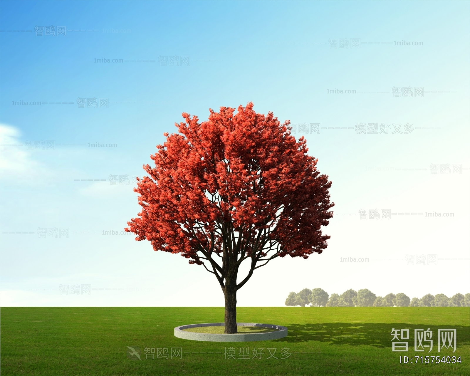 Modern Tree/shrub/grass