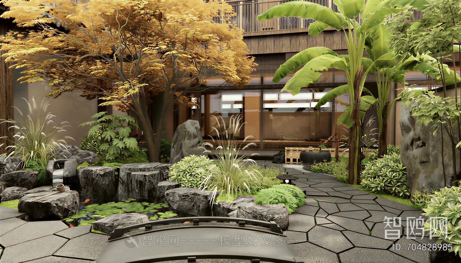 New Chinese Style Courtyard/landscape