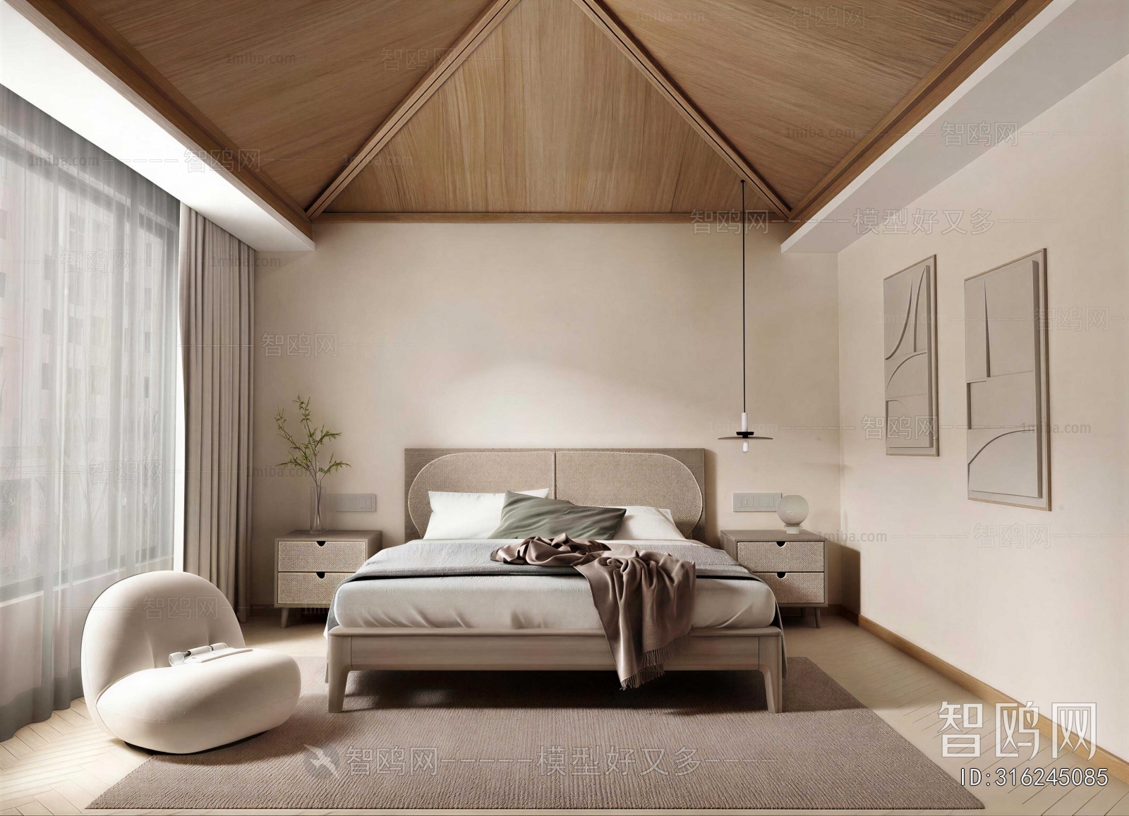 Wabi-sabi Style Bedroom
