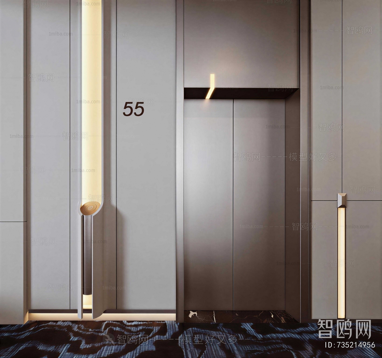 Modern Office Elevator Hall