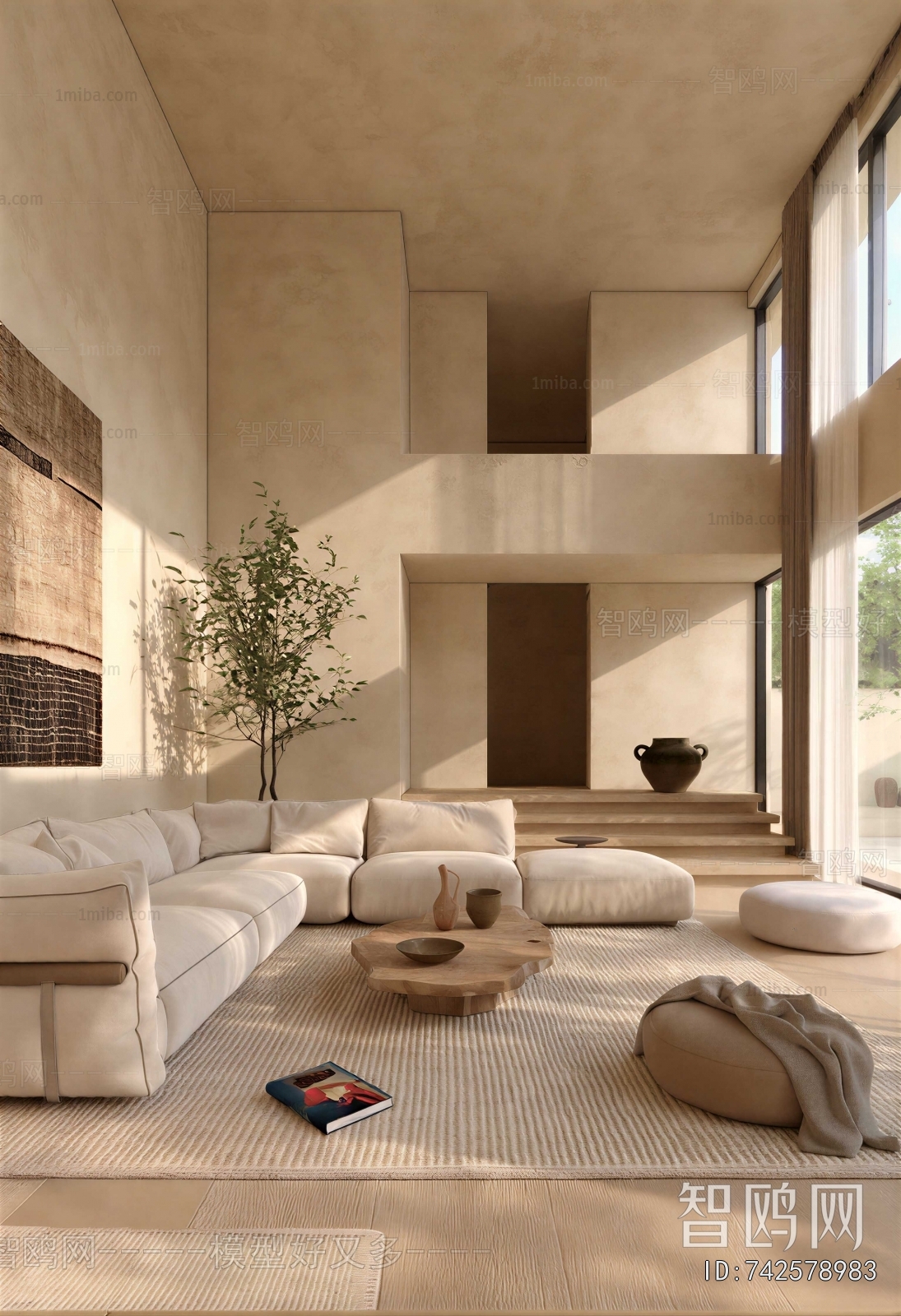 Wabi-sabi Style A Living Room