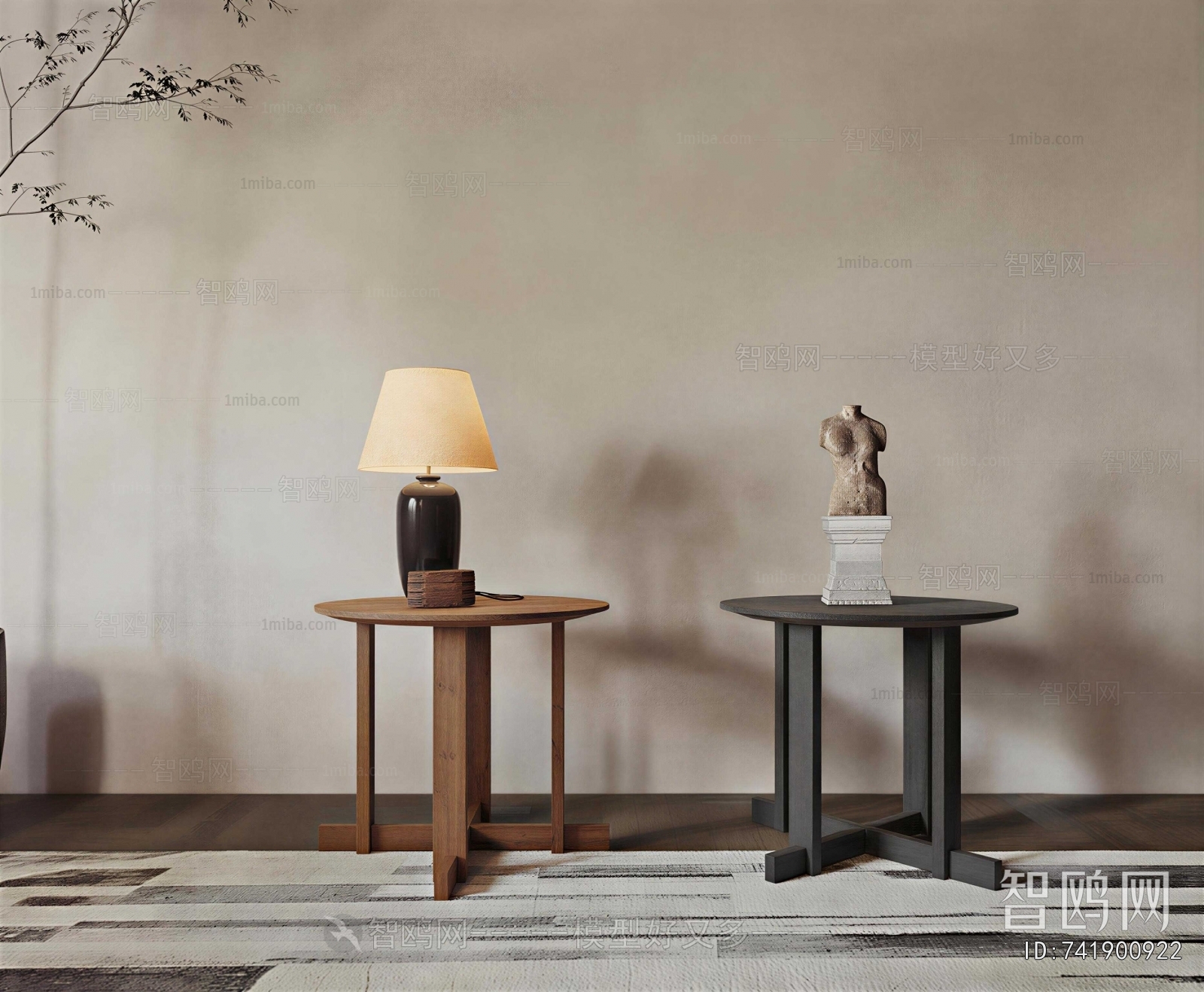 Wabi-sabi Style Side Table/corner Table