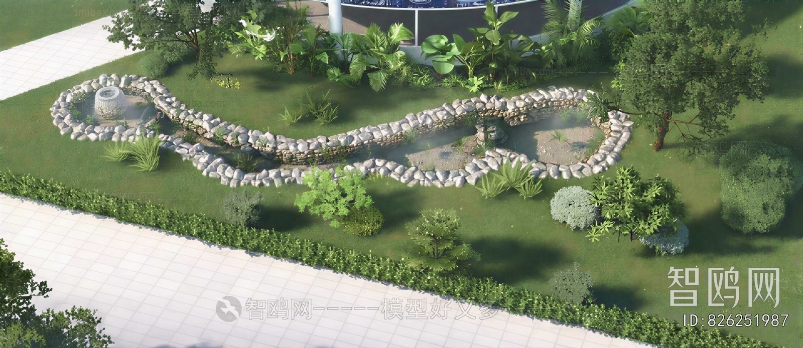 New Chinese Style Architectural Bird's-eye View Planning