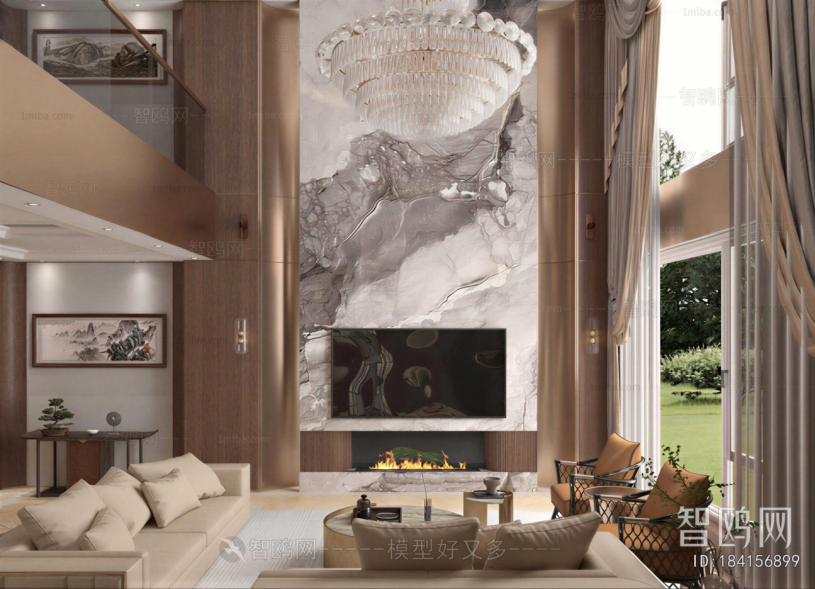 New Chinese Style A Living Room