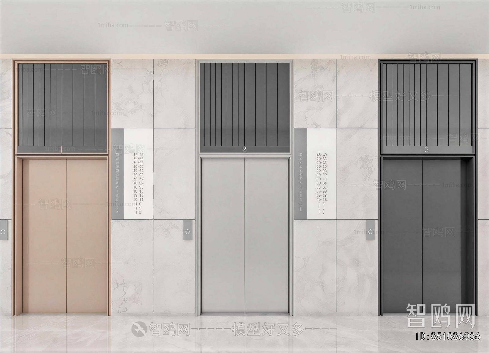 Modern Office Elevator Hall