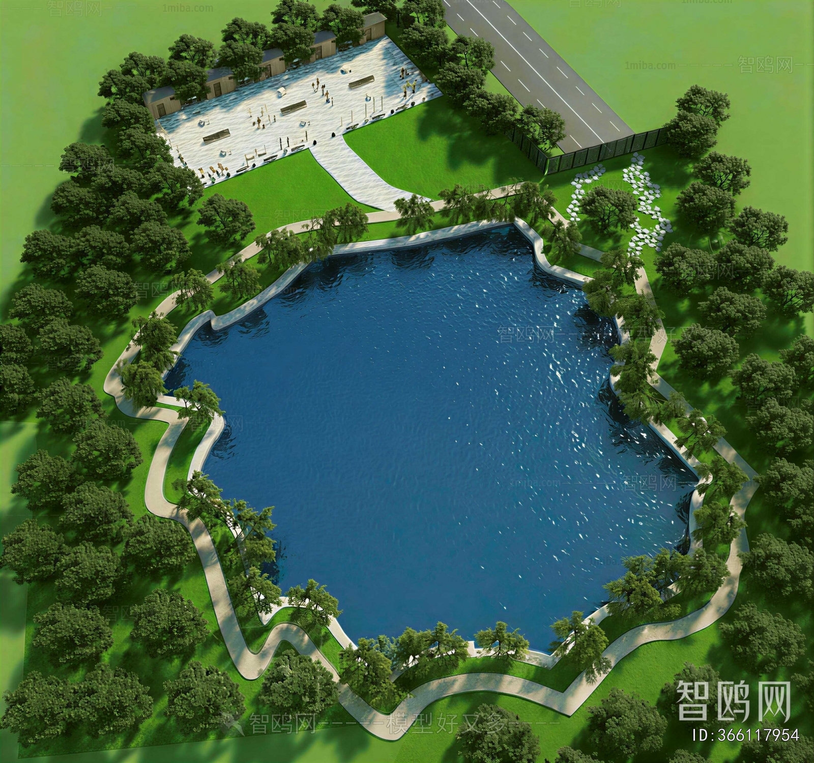 Modern Park Landscape