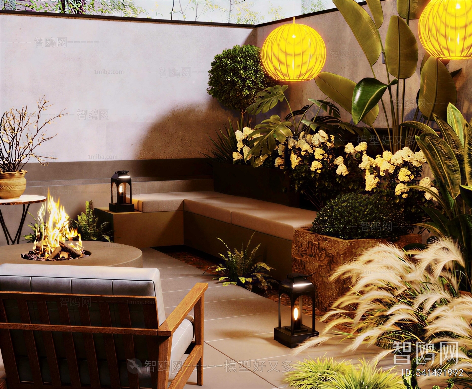 Modern Courtyard/landscape