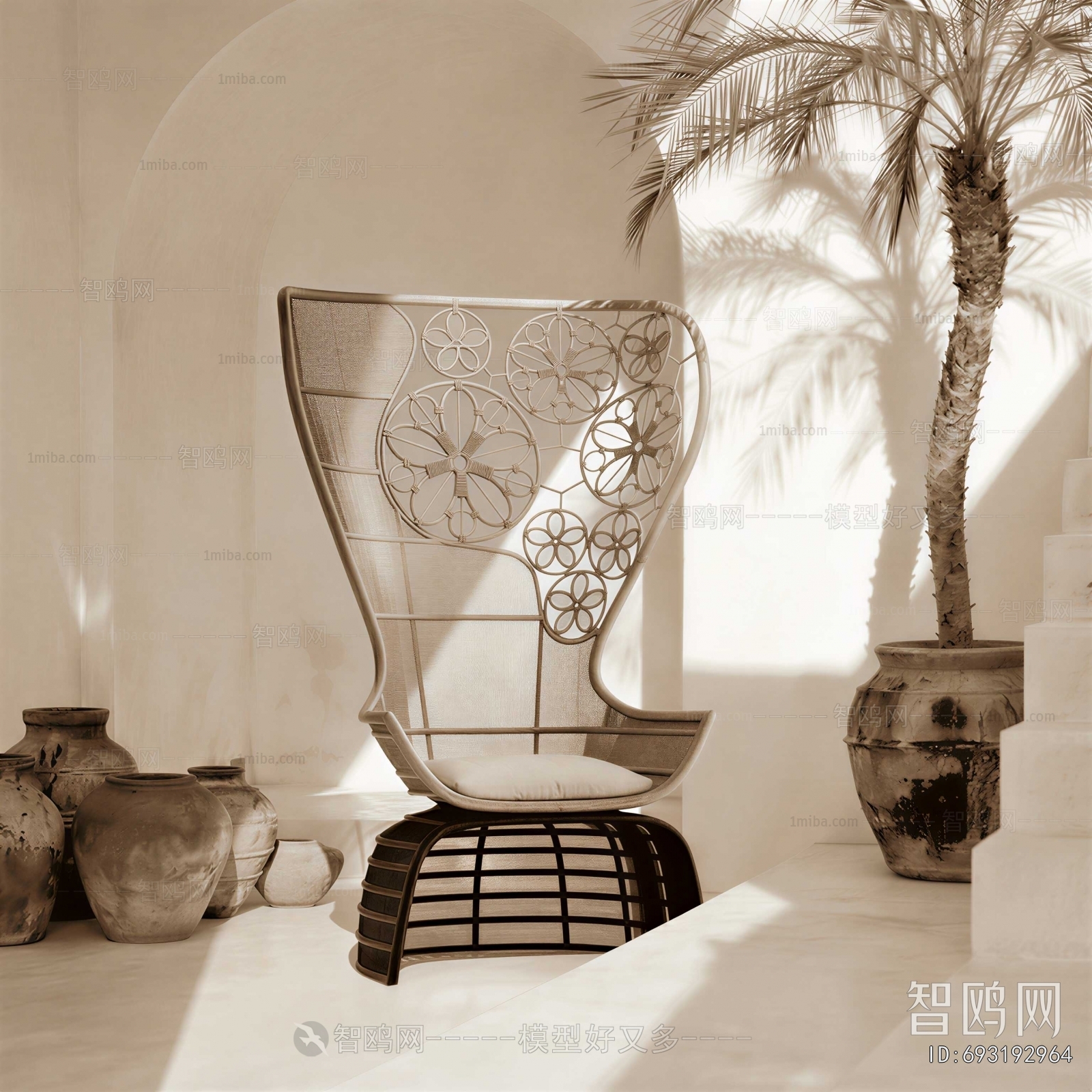 Wabi-sabi Style Lounge Chair