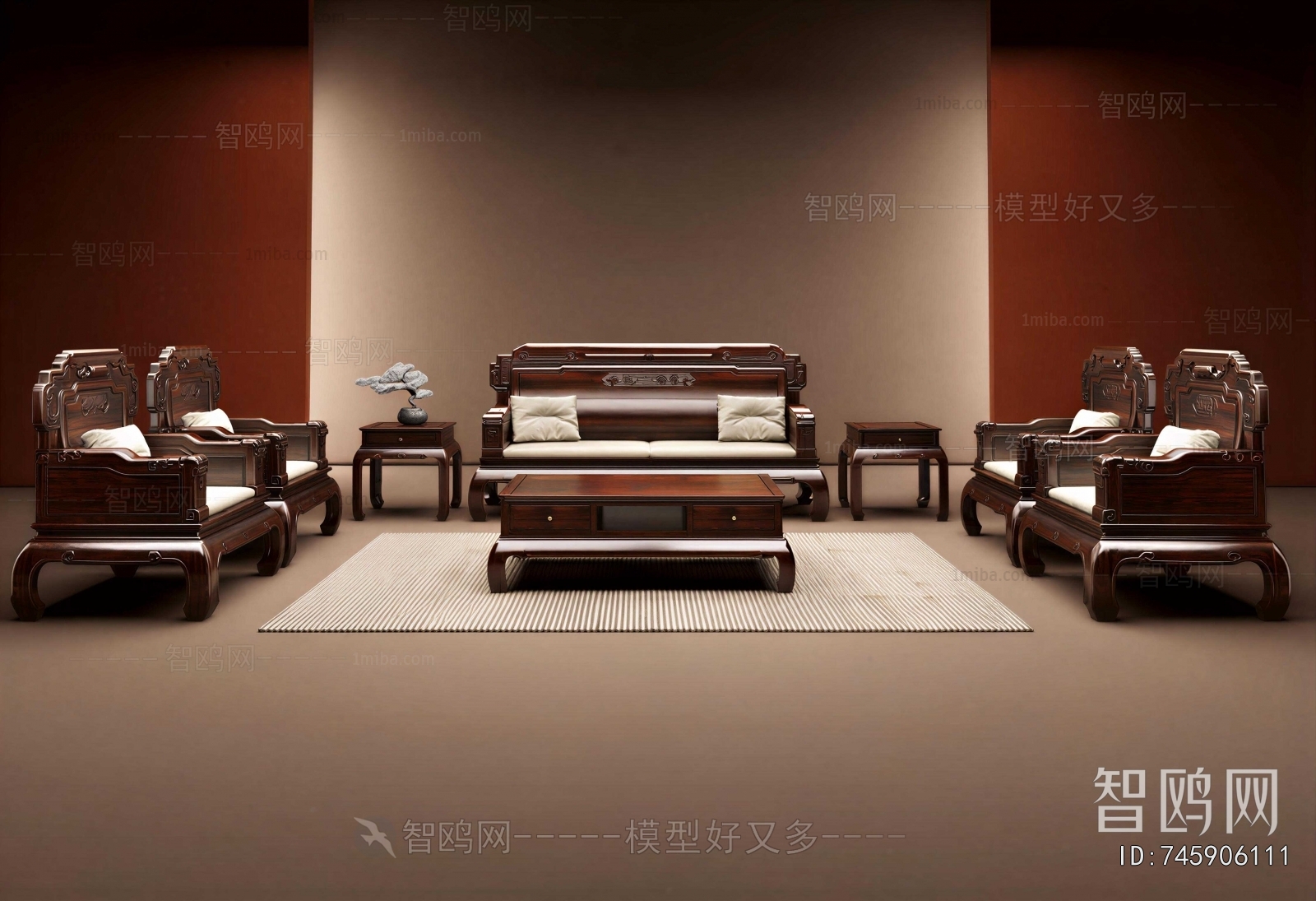 New Chinese Style Sofa Combination