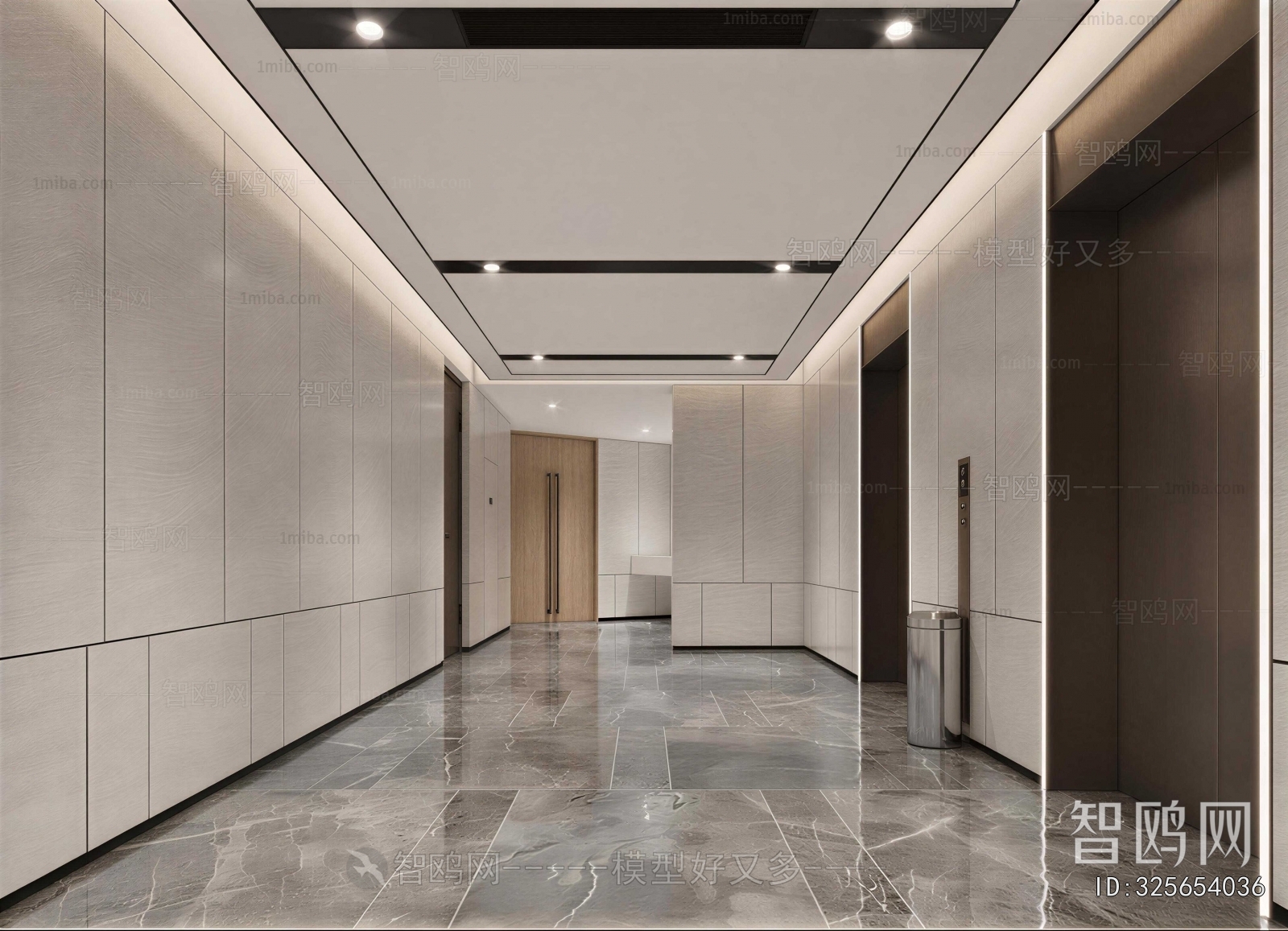 Modern Office Elevator Hall