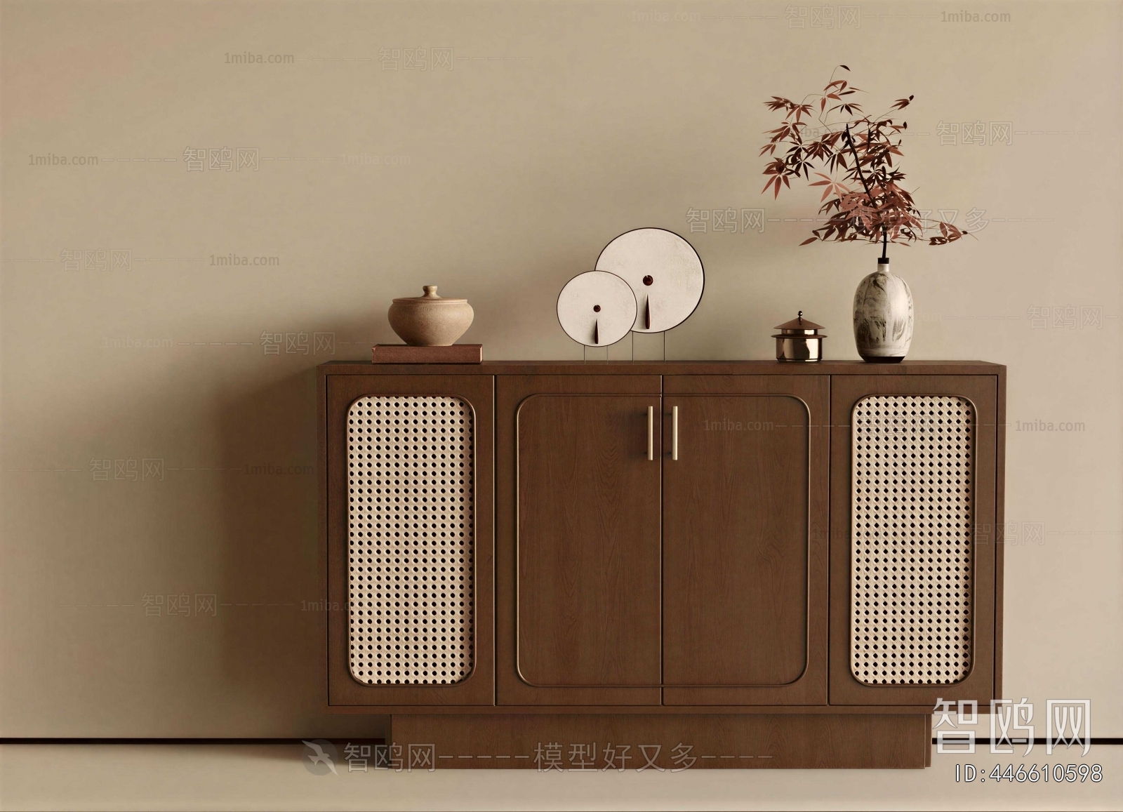 Wabi-sabi Style Side Cabinet