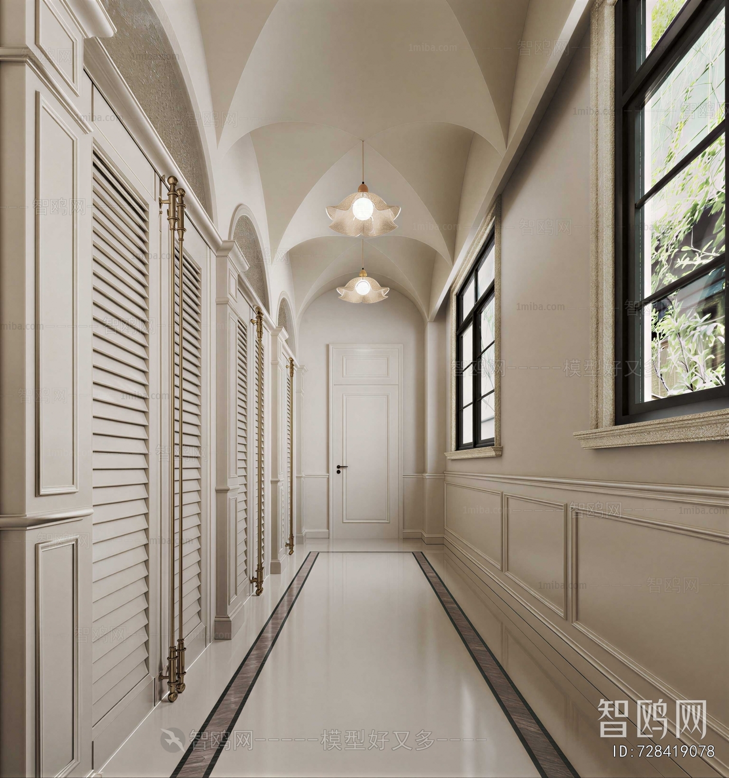 French Style Hallway