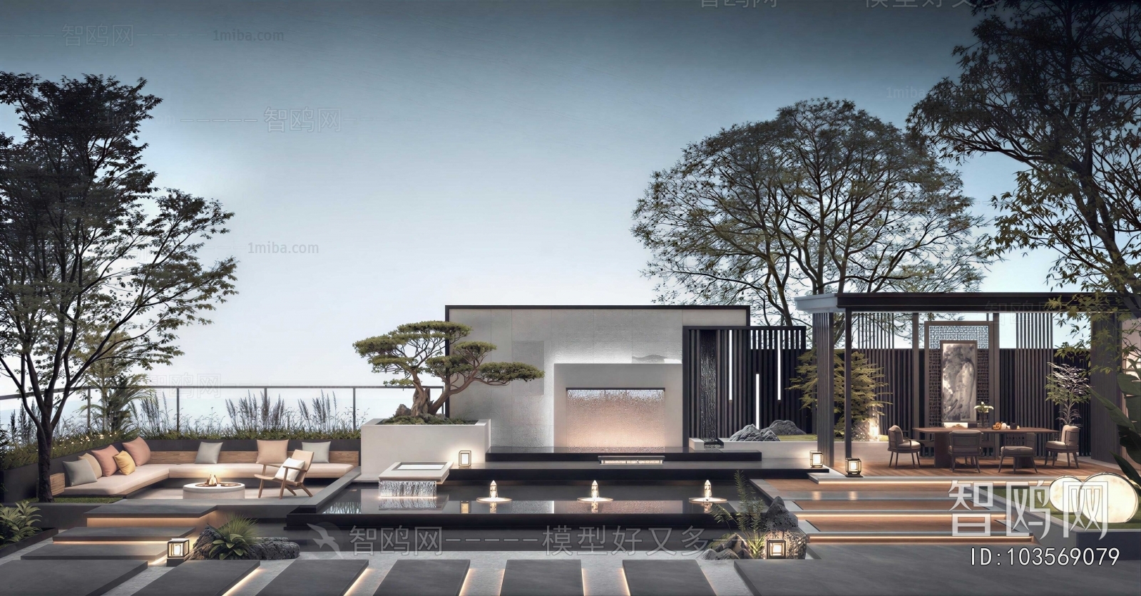 New Chinese Style Courtyard/landscape