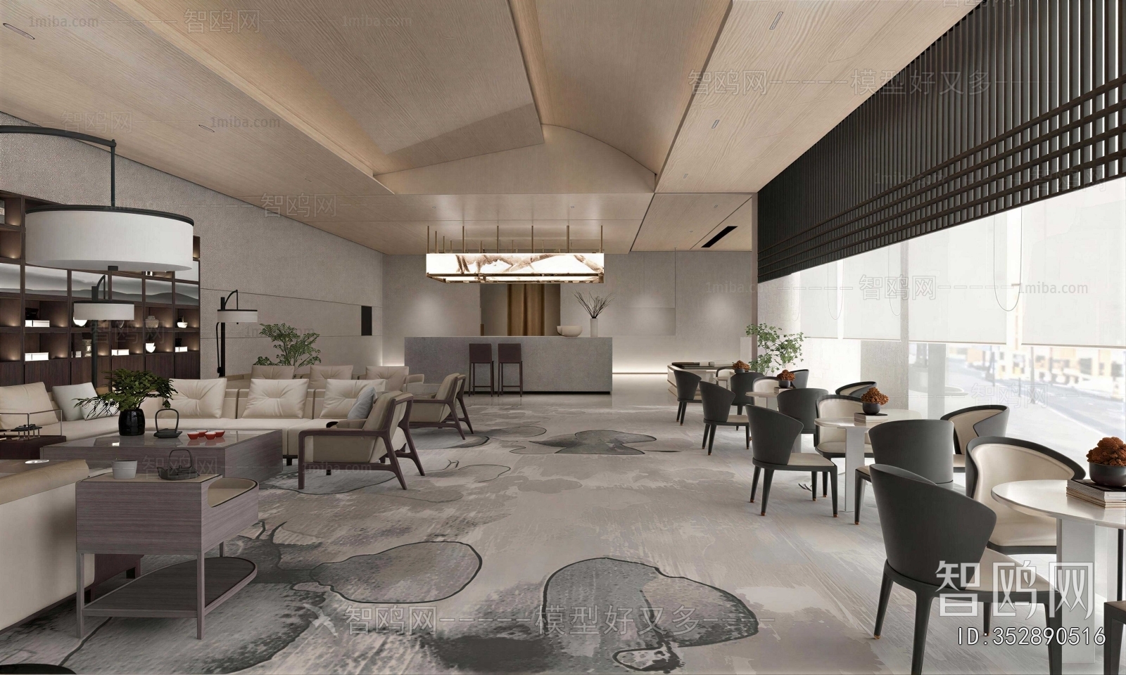 New Chinese Style Real Estate Sales Office