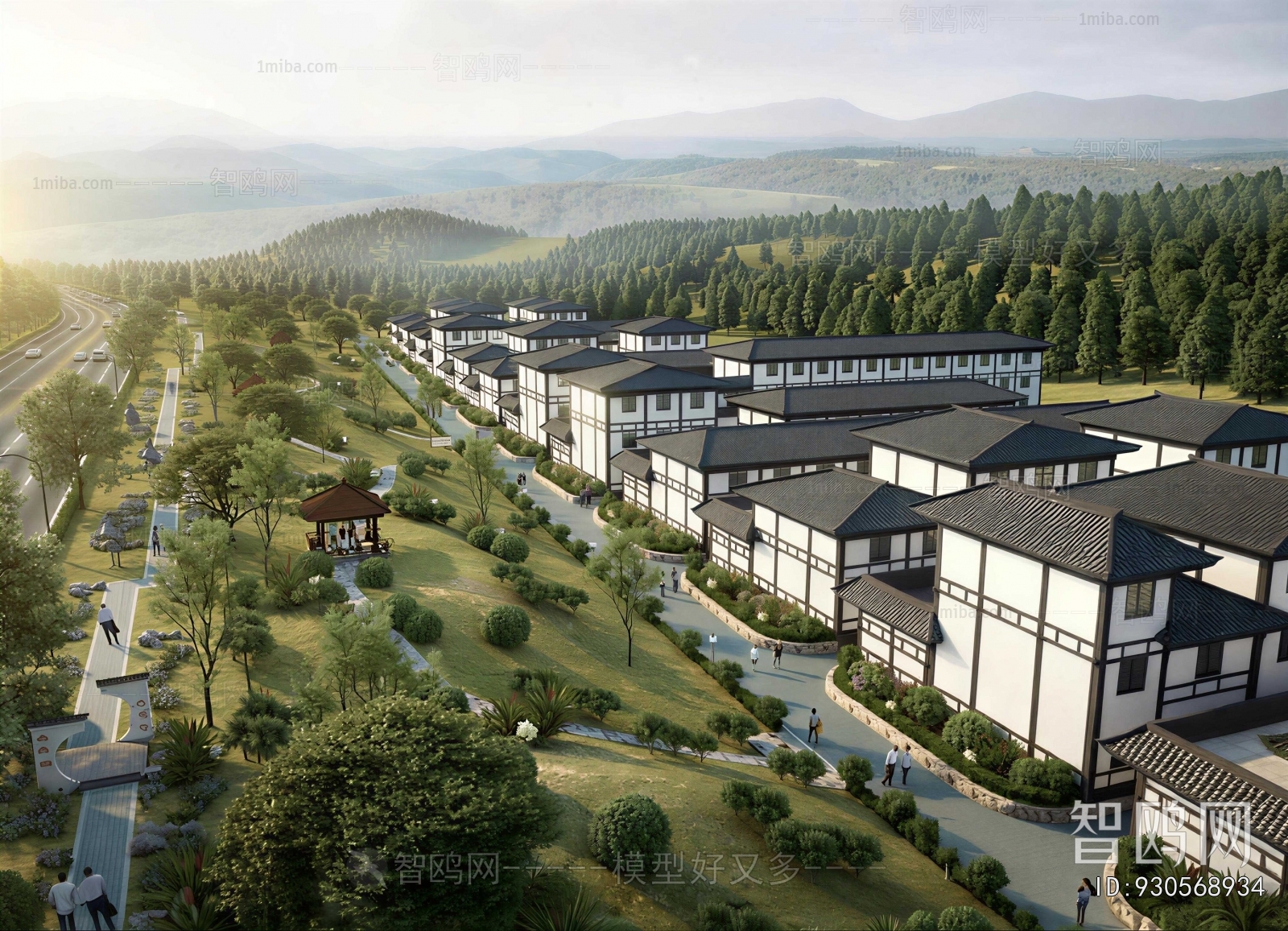 Chinese Style Architectural Bird's-eye View Planning