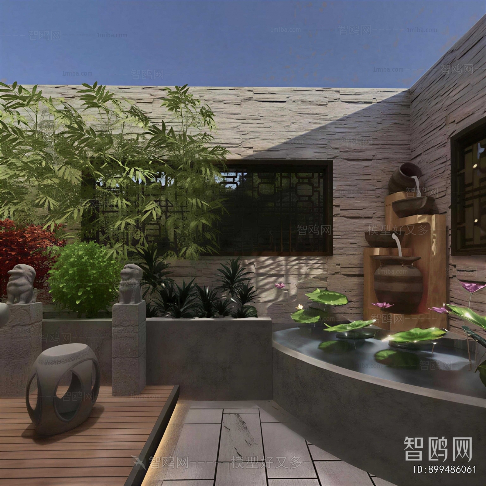 New Chinese Style Courtyard/landscape