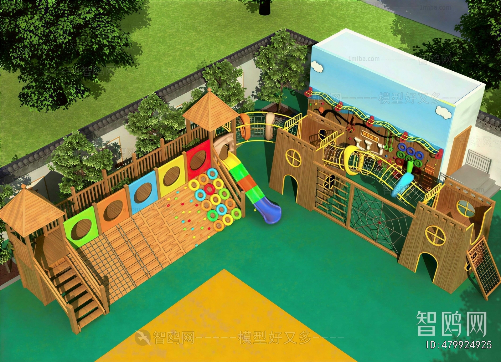 Modern Outdoor Space In Kindergarten