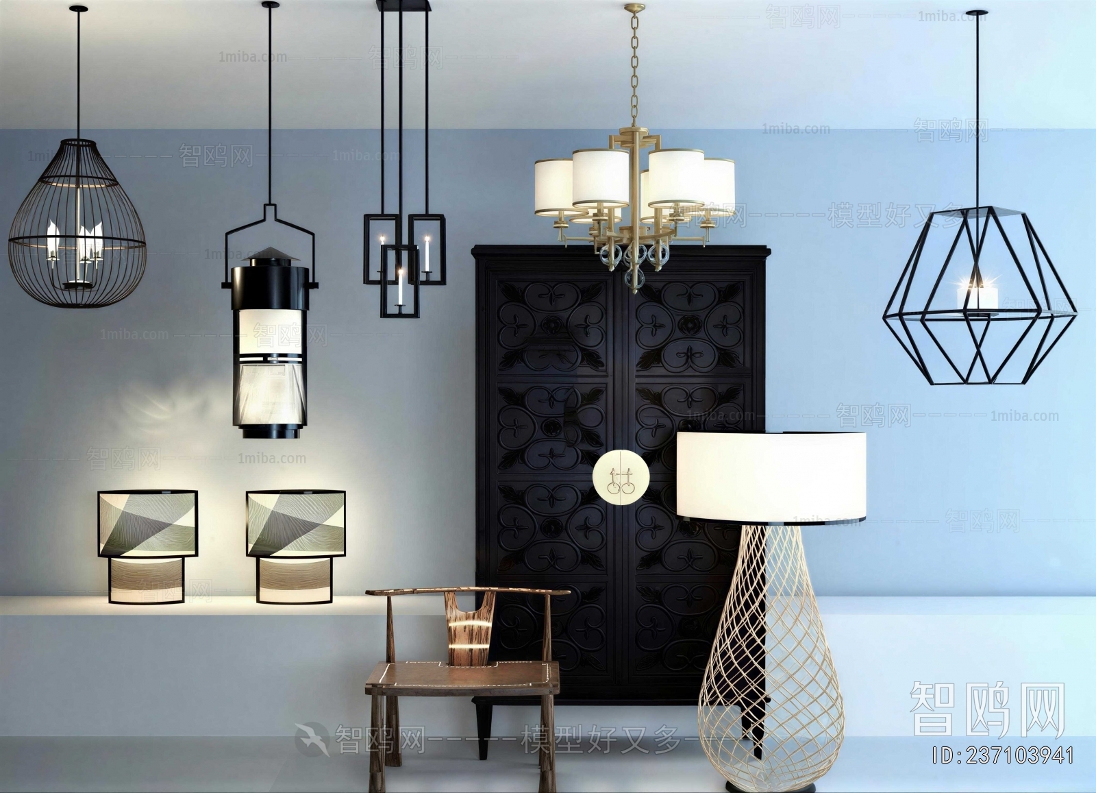 New Chinese Style Floor Lamp