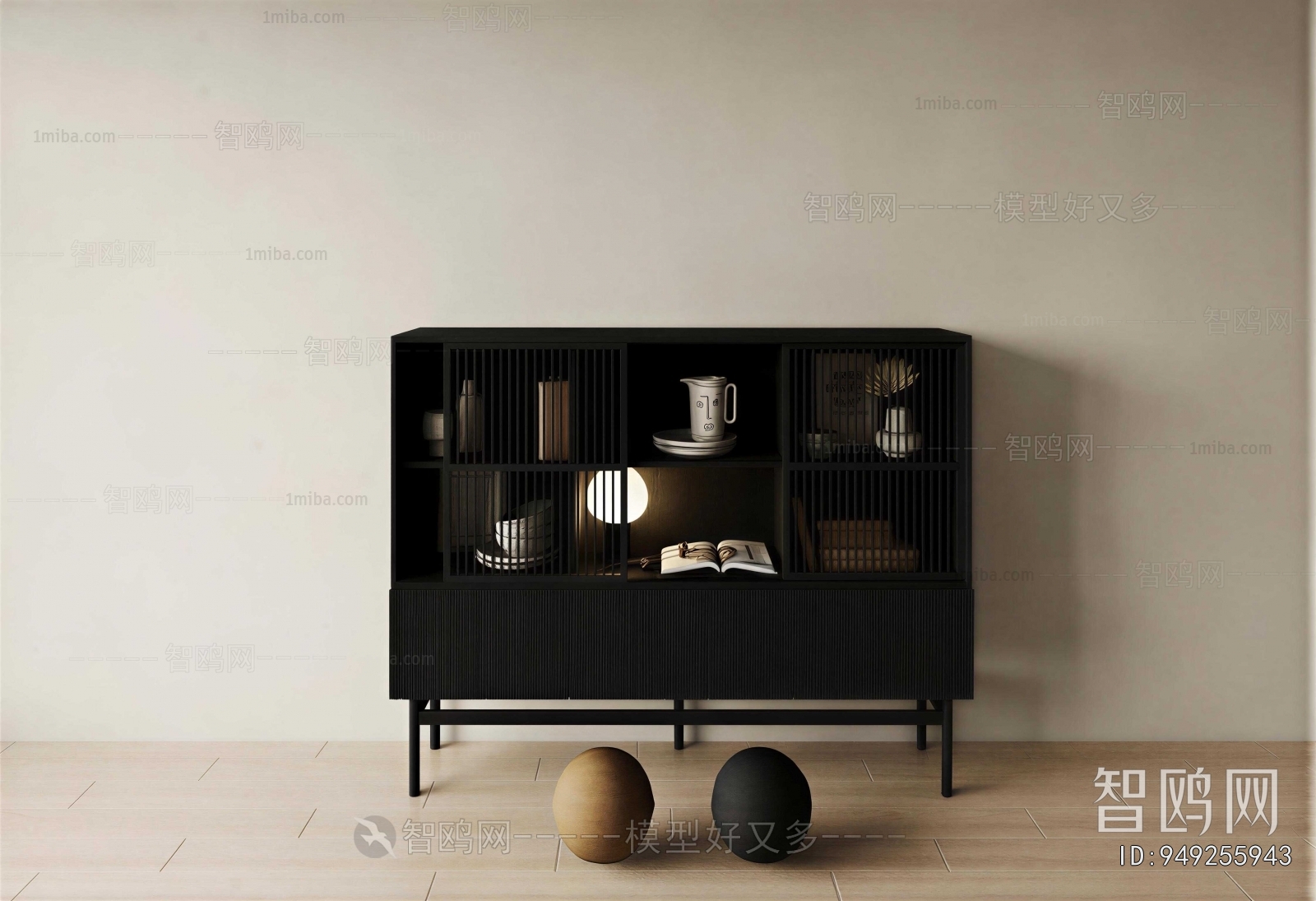 Wabi-sabi Style Side Cabinet