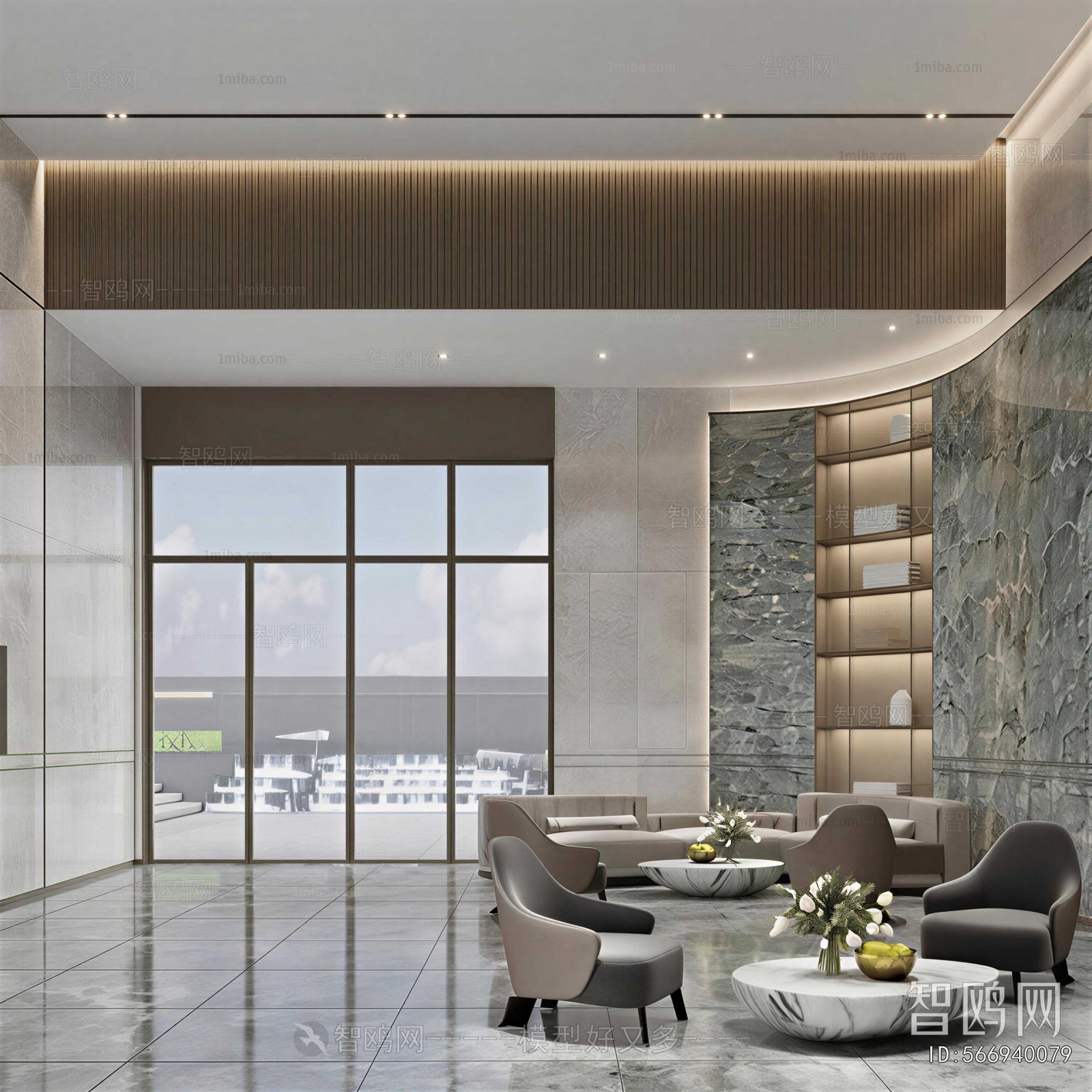 Modern Office Reception Desk