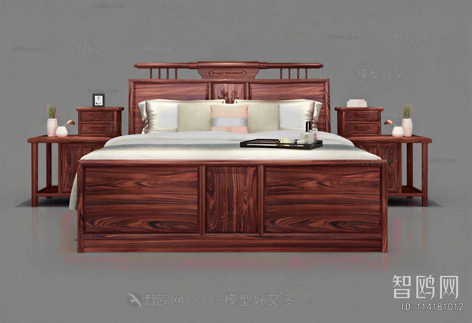 New Chinese Style Double Bed